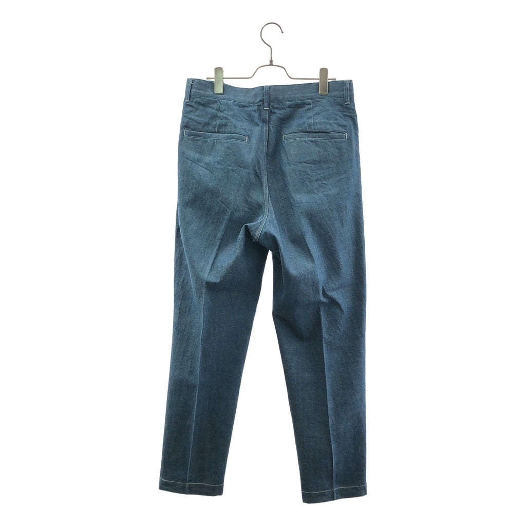 MR.OLIVE / 미스터 올리브 | 주름 와이드 테이퍼드 데님 팬츠 | L | 남성