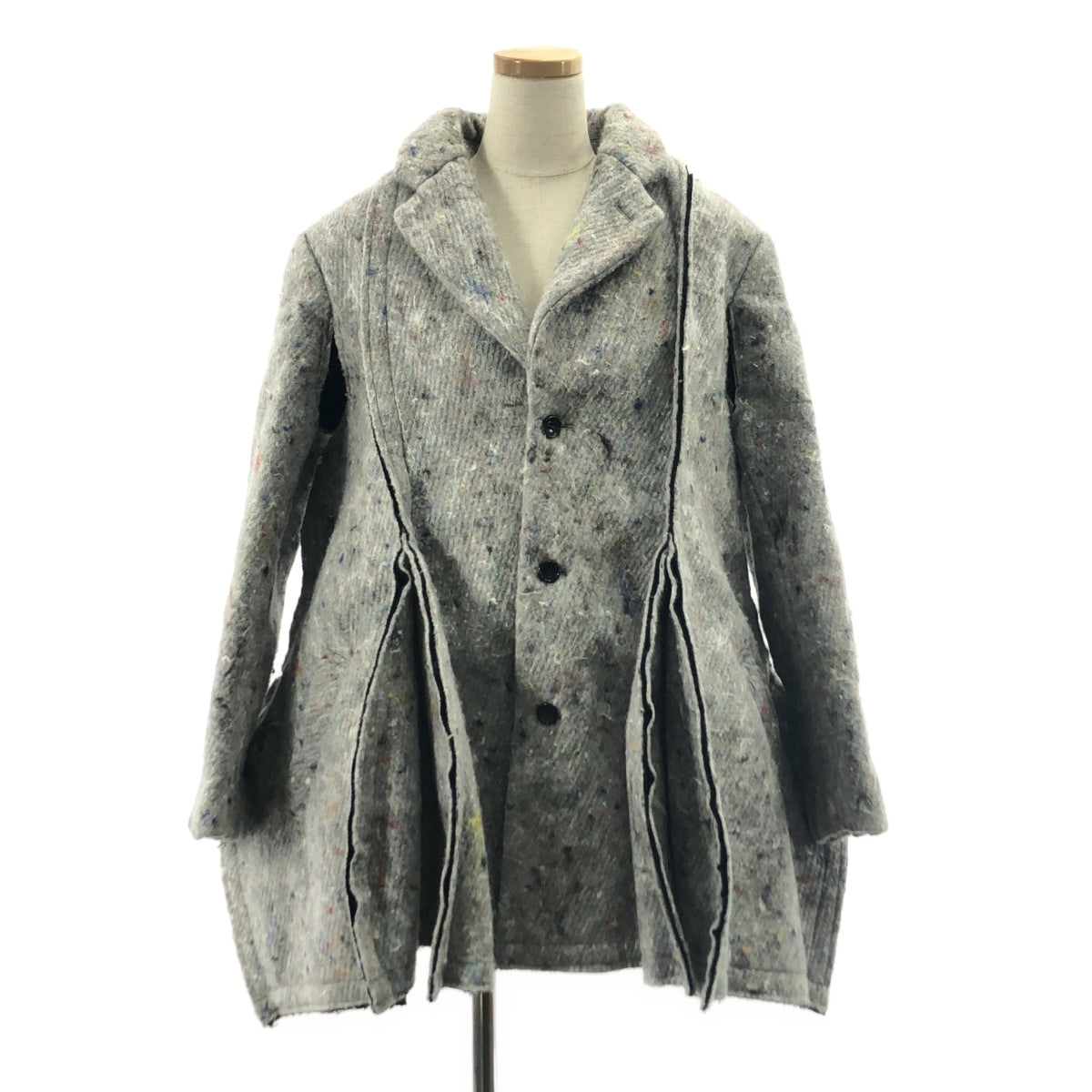 COMME des GARÇONS | 2012 秋冬 | 黑玫瑰黏合超大外套 | XS | 灰色 | 女款