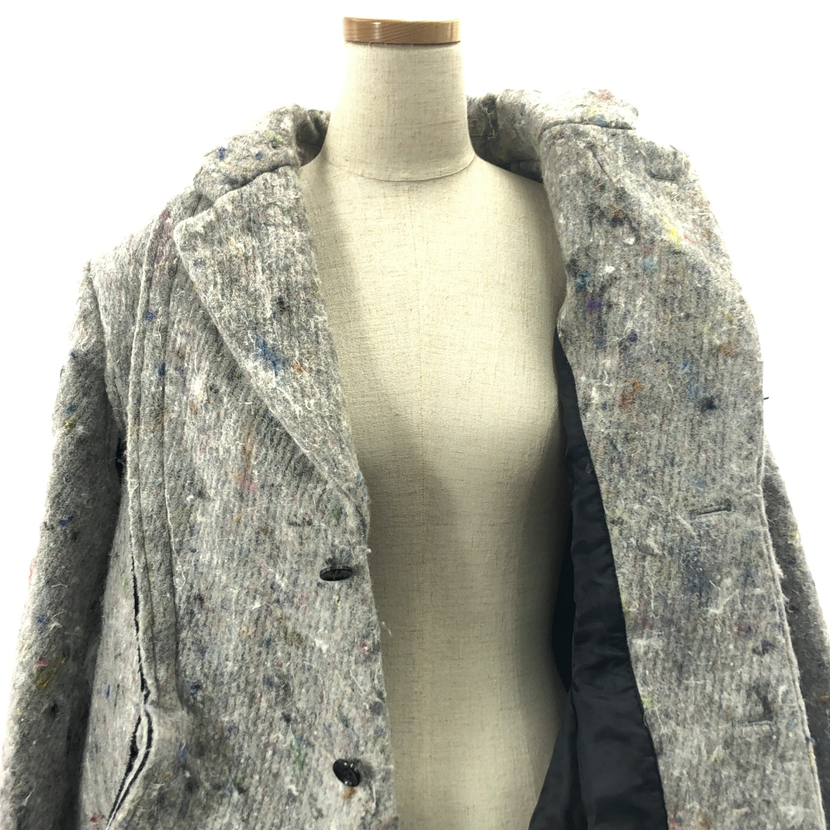 COMME des GARÇONS | 2012 秋冬 | 黑玫瑰黏合超大外套 | XS | 灰色 | 女款