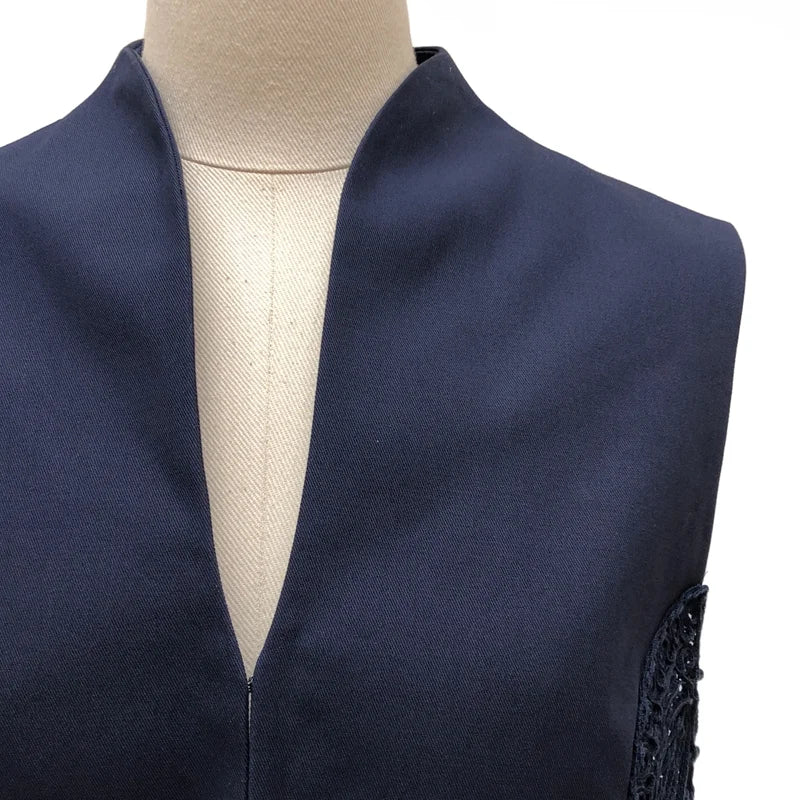 Mame Kurogouchi / マメクロゴウチ | 2024SS | Cording Embroidery Detail Cotton Vest / エンブロイダリー バックオープン ベスト | 3 | レディース