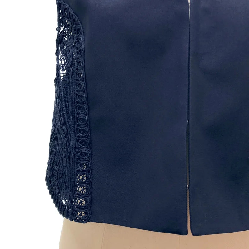 Mame Kurogouchi / マメクロゴウチ | 2024SS | Cording Embroidery Detail Cotton Vest / エンブロイダリー バックオープン ベスト | 3 | レディース