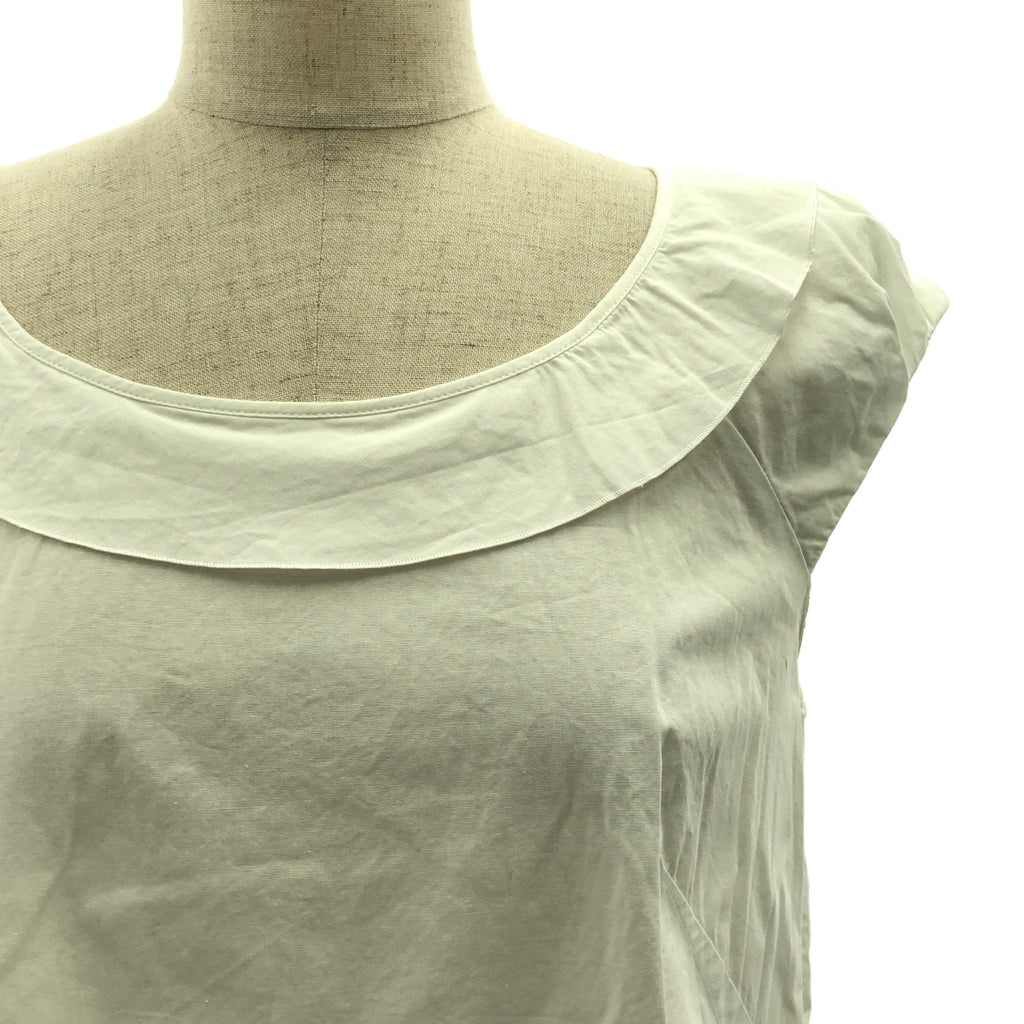 miu miu / 뮤우 뮤 | 코튼 라운드 컬러 민소매 셔츠 | 36 | 여성