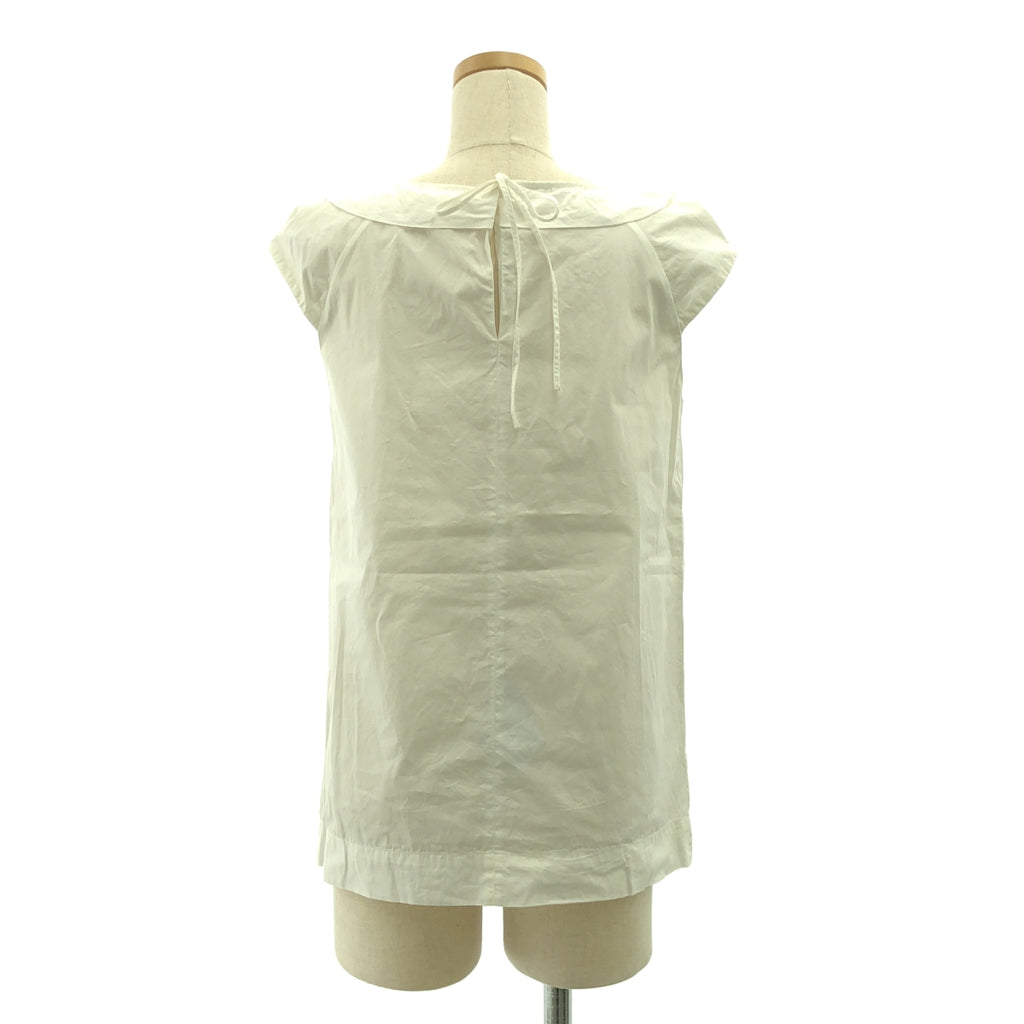 miu miu / 뮤우 뮤 | 코튼 라운드 컬러 민소매 셔츠 | 36 | 여성