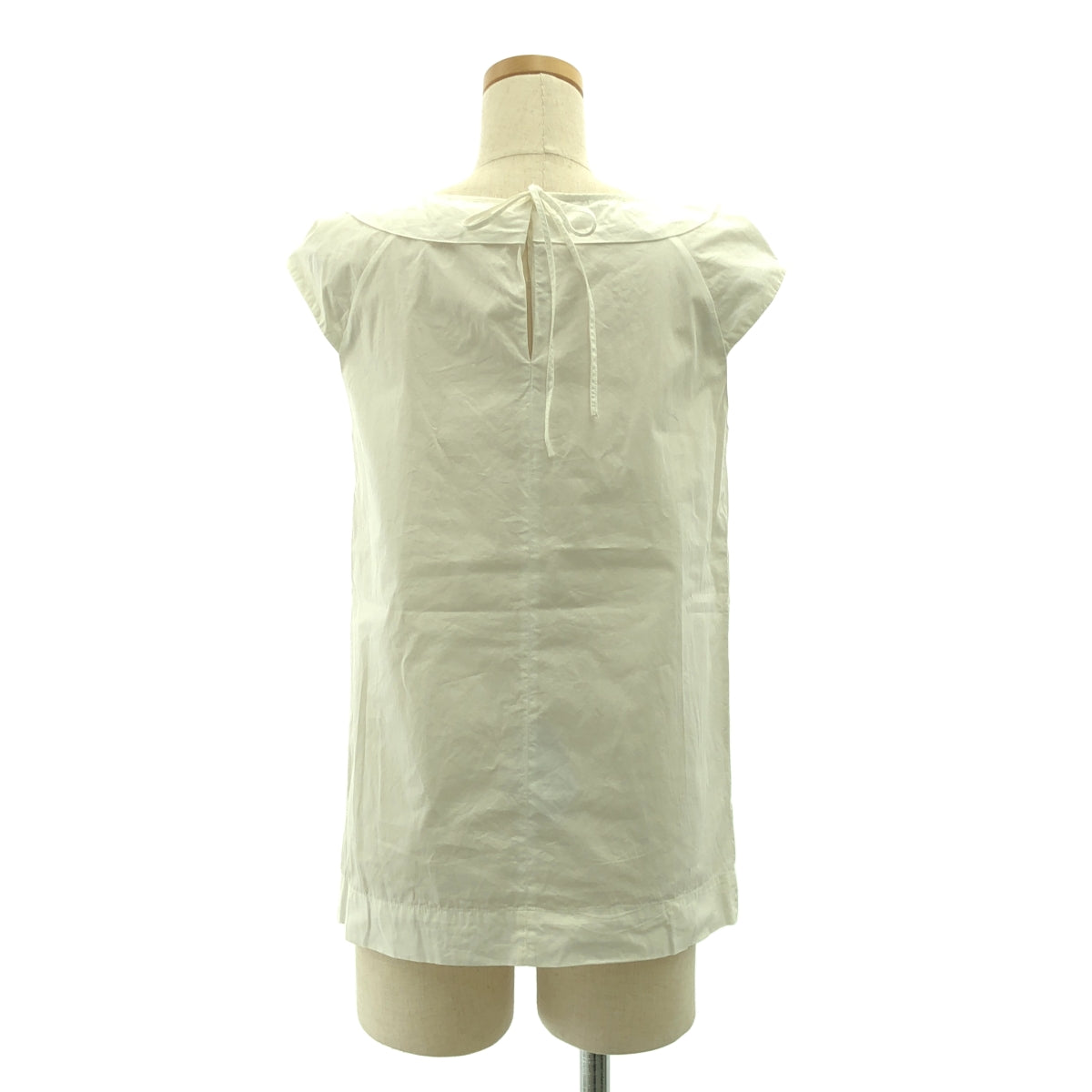 miu miu / 뮤우 뮤 | 코튼 라운드 컬러 민소매 셔츠 | 36 | 여성