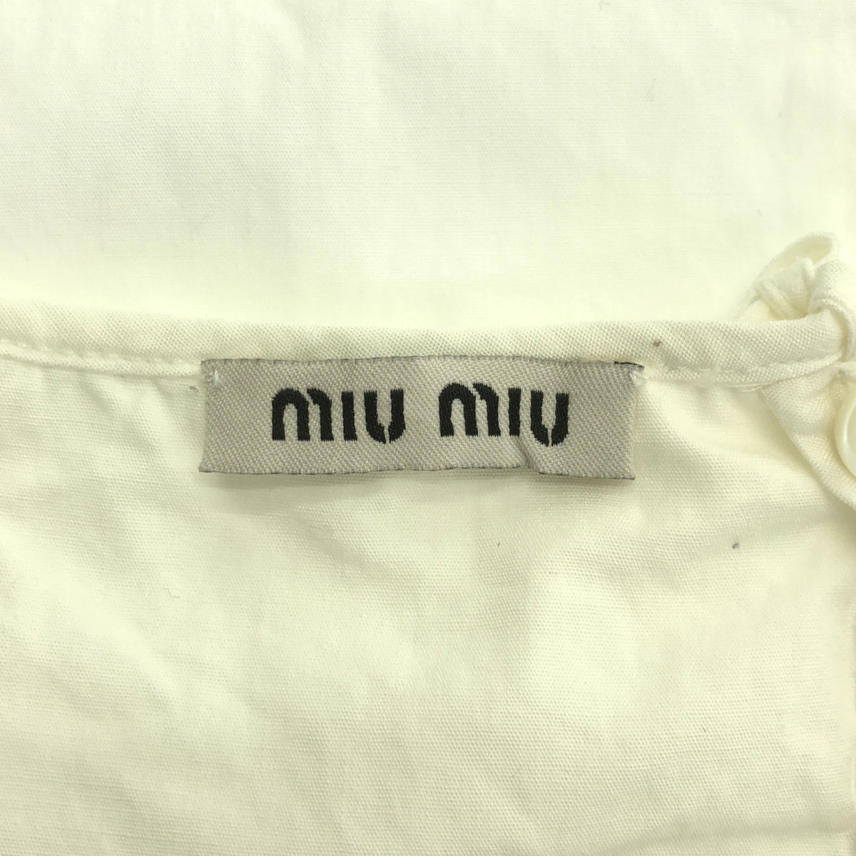 miu miu / 뮤우 뮤 | 코튼 라운드 컬러 민소매 셔츠 | 36 | 여성