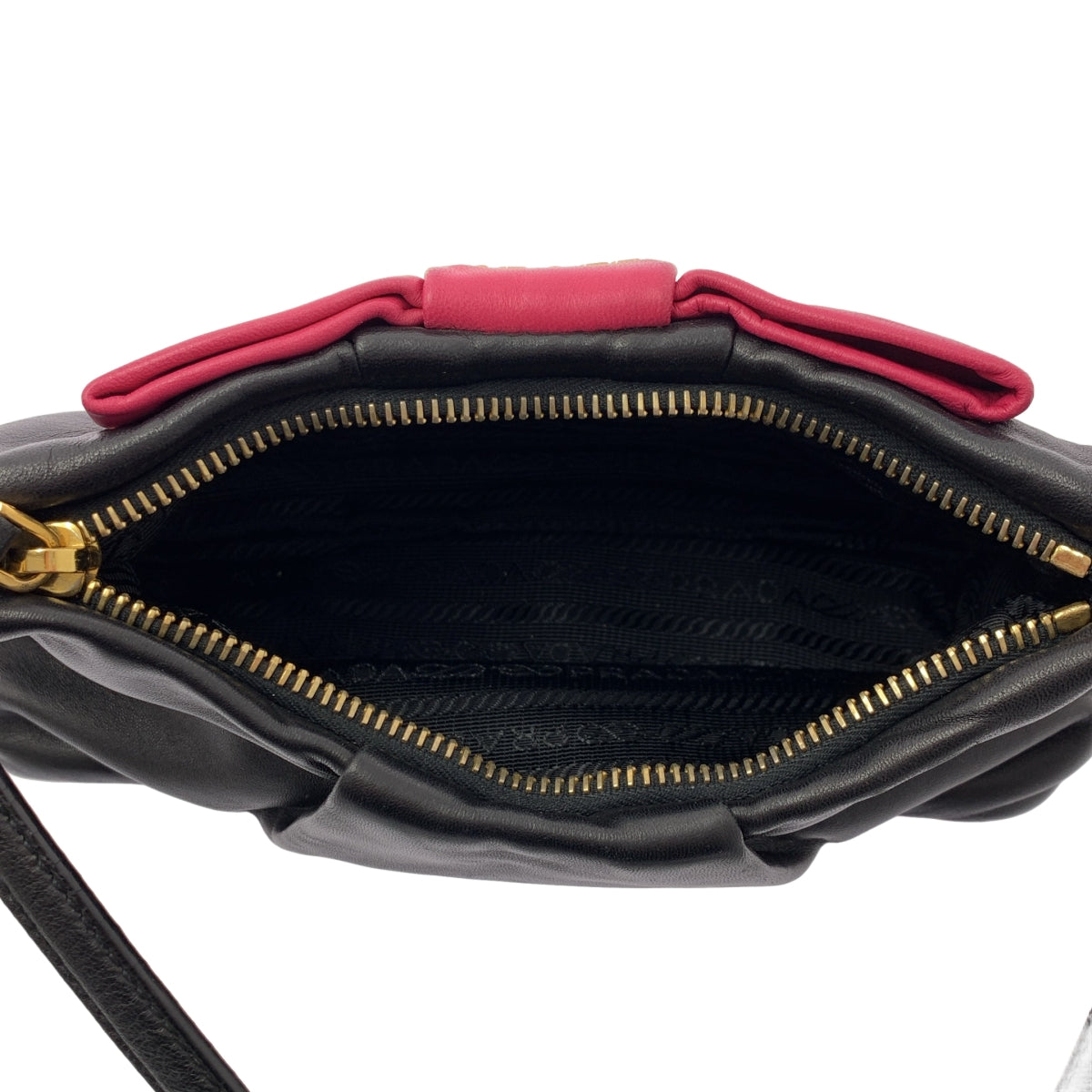 PRADA / 프라다 | 가죽 바이 컬러 리본 핸드백 |