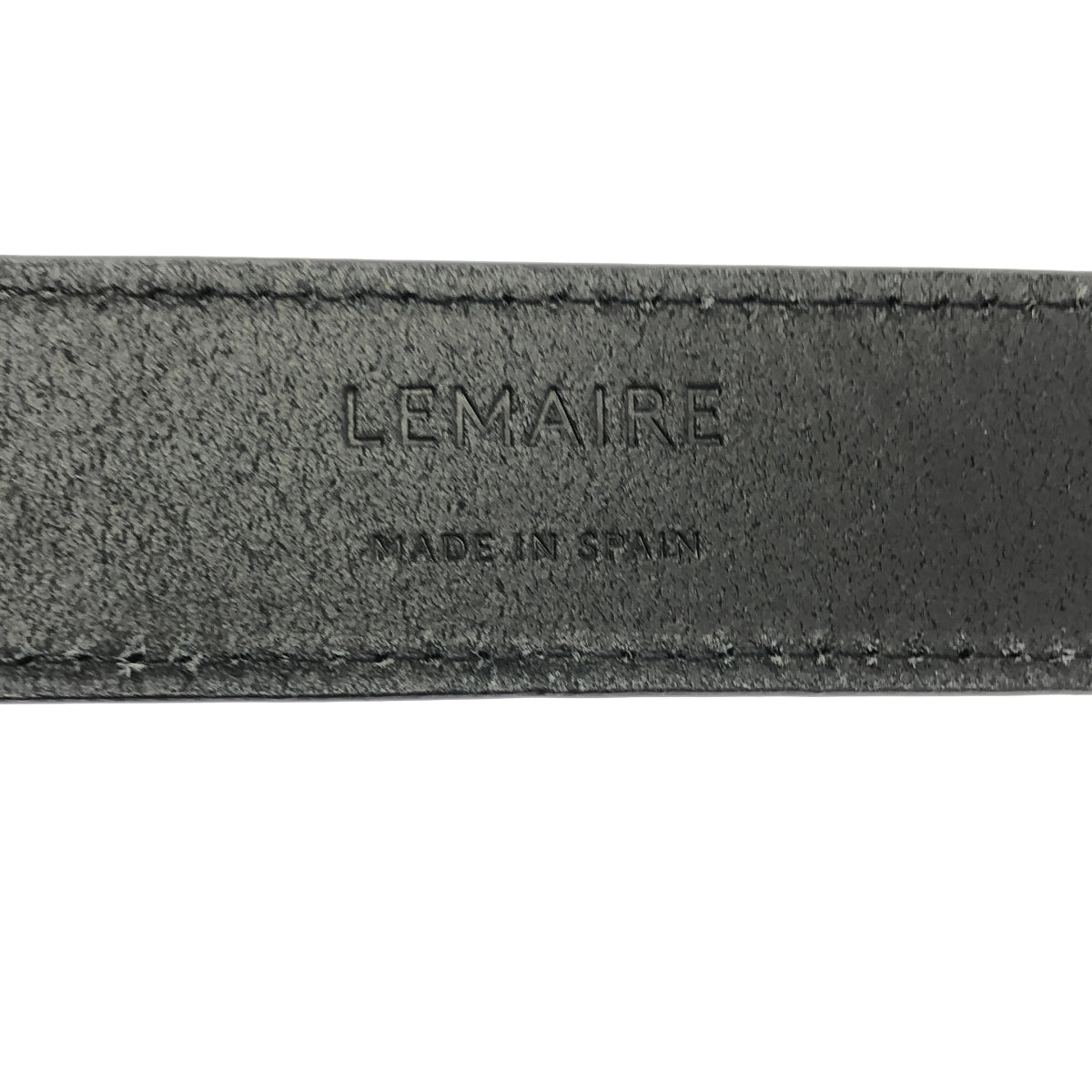 LEMAIRE / 르메르 | MINIMAL WESTERN BELT 빈티지 가공 가죽 벨트 | 90 | 블랙 | 남성