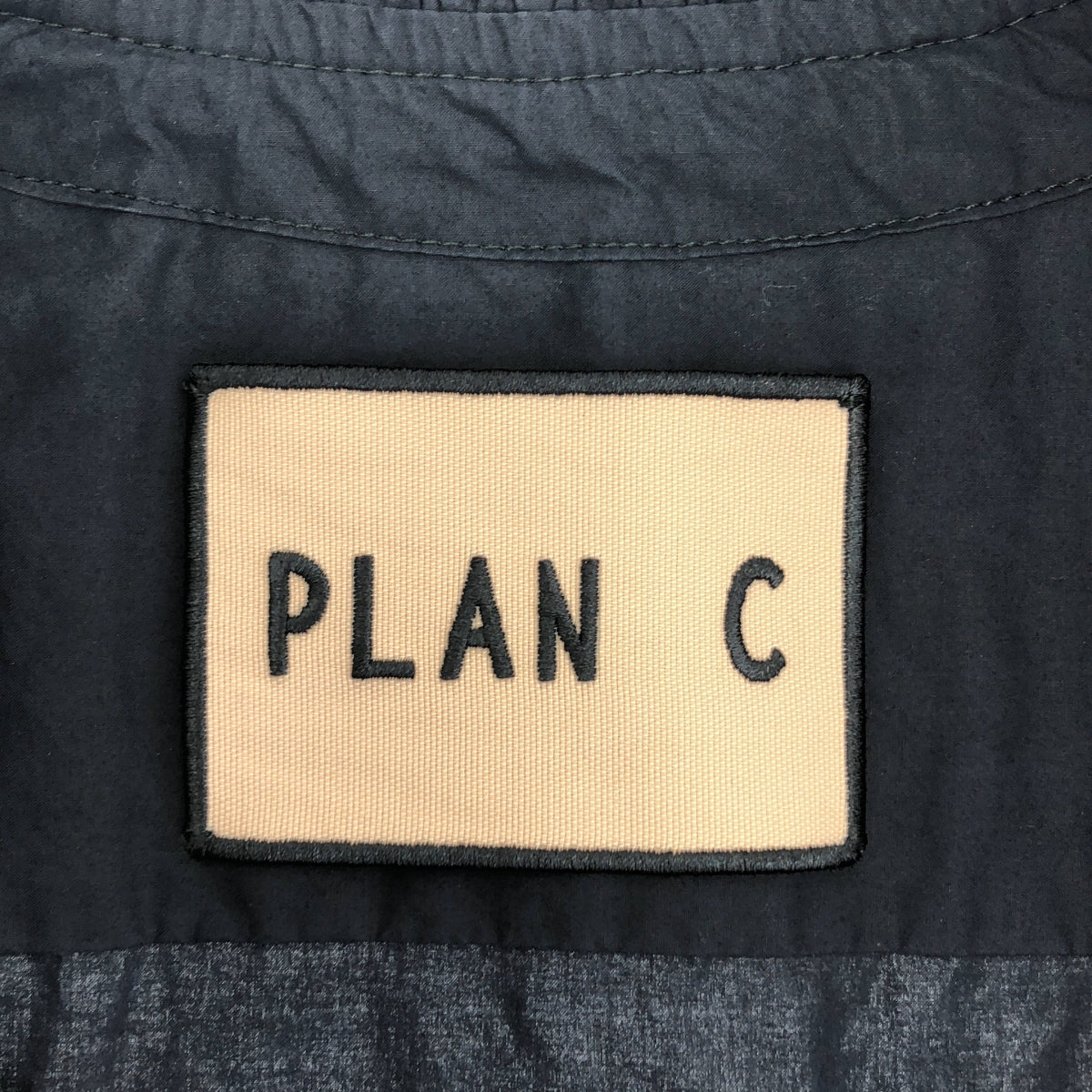 Plan C / プランシー | コットン ギャザーネック シャツ | 36 | ネイビー | レディース Plan C / プランシー | コットン ギャザーネック シャツ | 36
