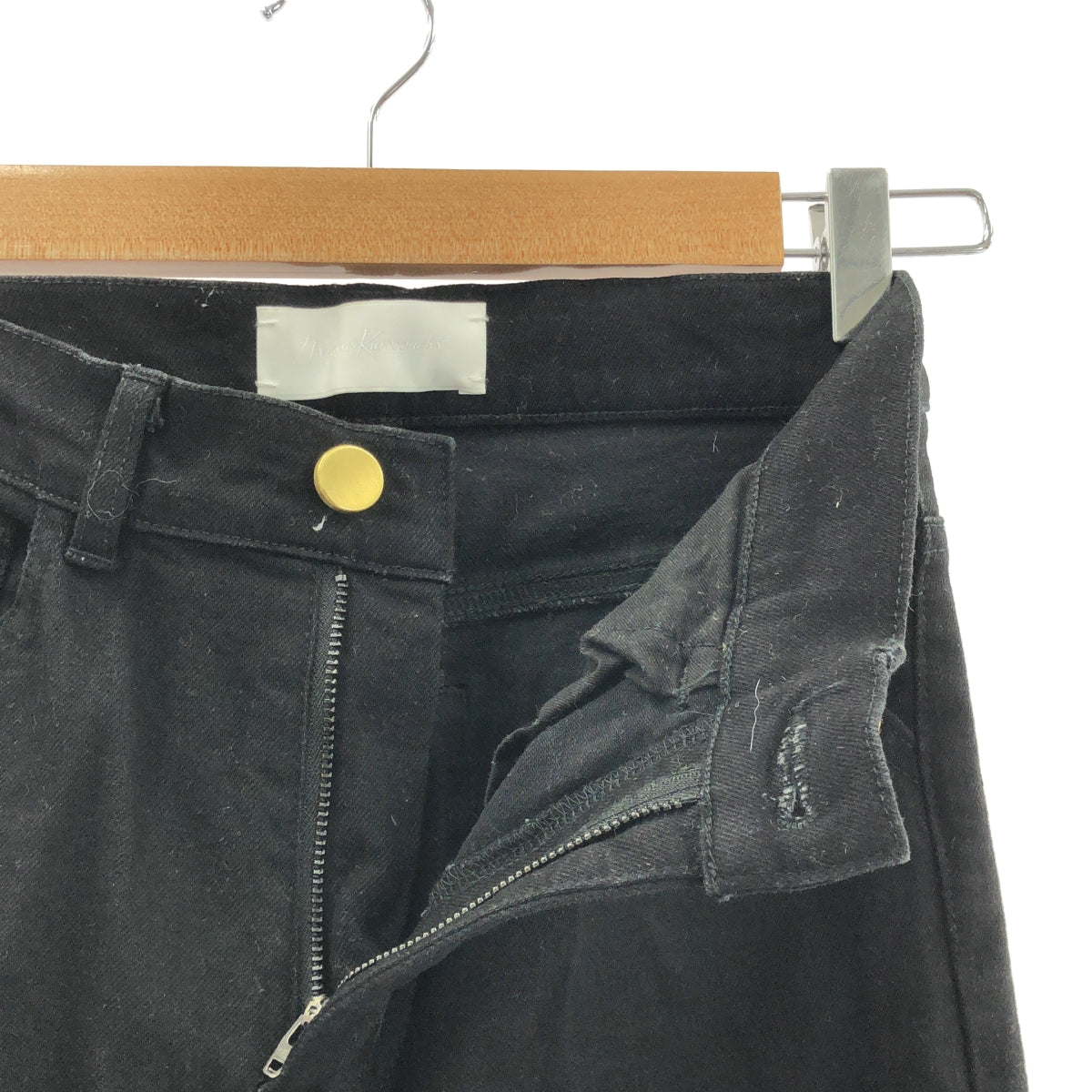 Mame Kurogouchi / マメクロゴウチ | Slim Flared Denim Jeans フレア スリム デニム パンツ | 1 | ブラック | レディース