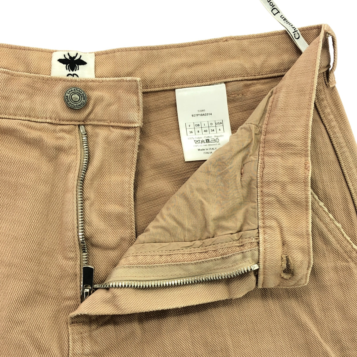 Christian Dior | Bee Embroidered Denim Pants | Size 36 | Women's