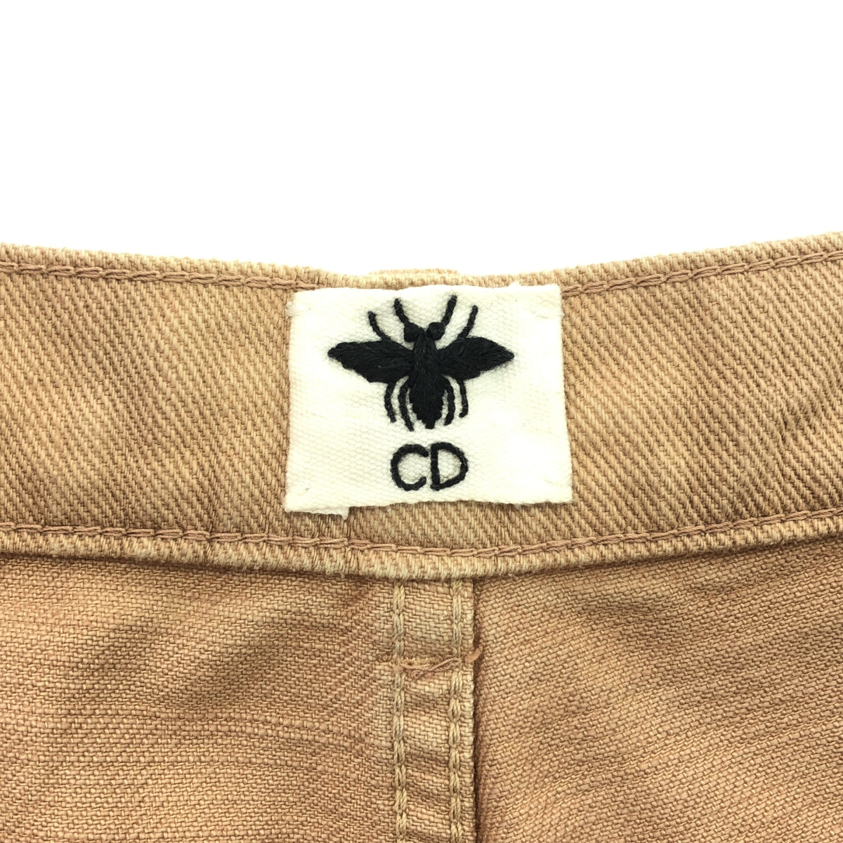 Christian Dior / クリスチャンディオール | Bee Embroidered Denim Pants デニムパンツ | 36 | ピンクベージュ | レディース