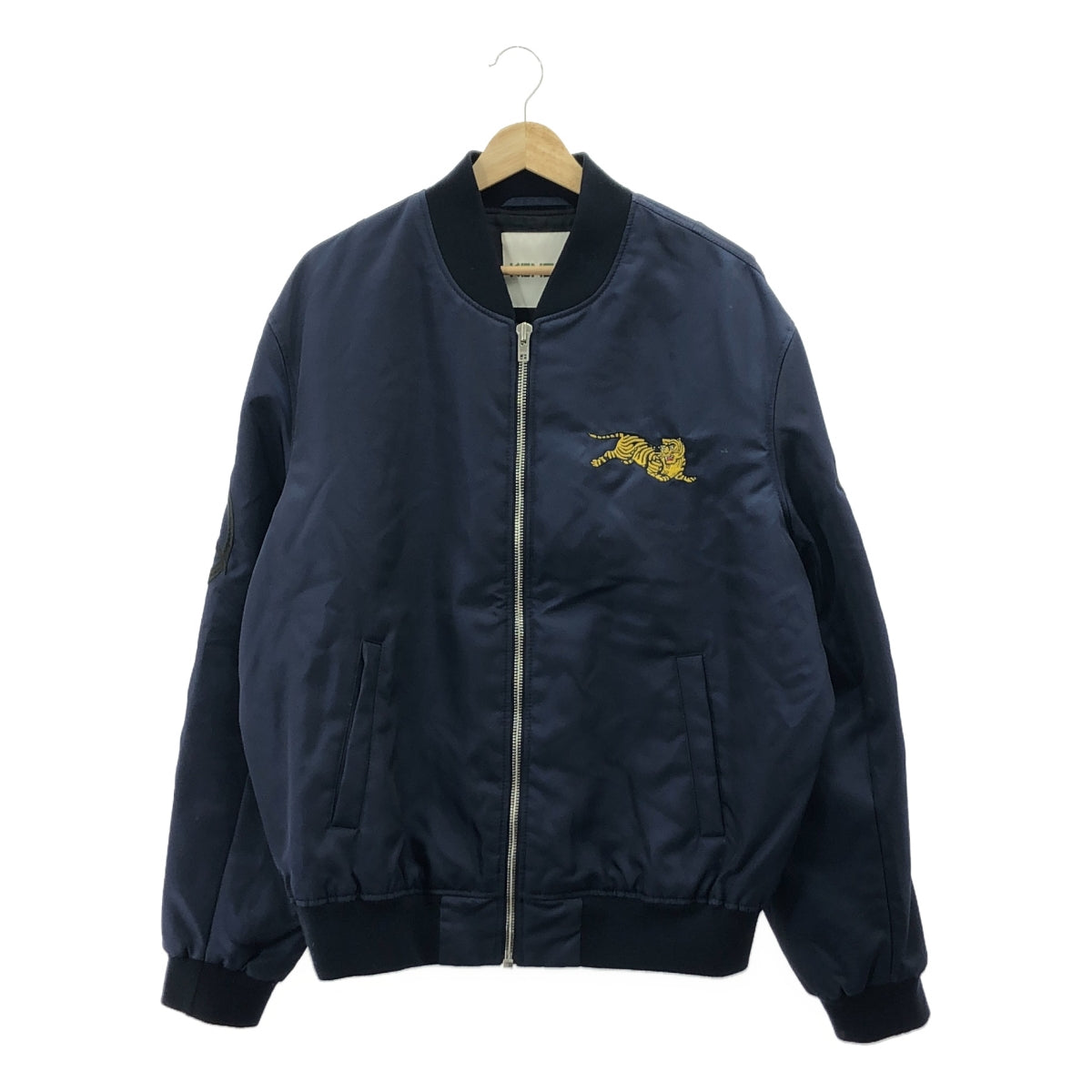 【미품】 KENZO / 켄조 | Jumping Tiger Blouson 타이거 자수 블루존 | L | 네이비 | 남성