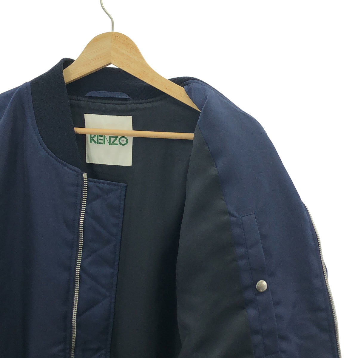 【미품】 KENZO / 켄조 | Jumping Tiger Blouson 타이거 자수 블루존 | L | 네이비 | 남성