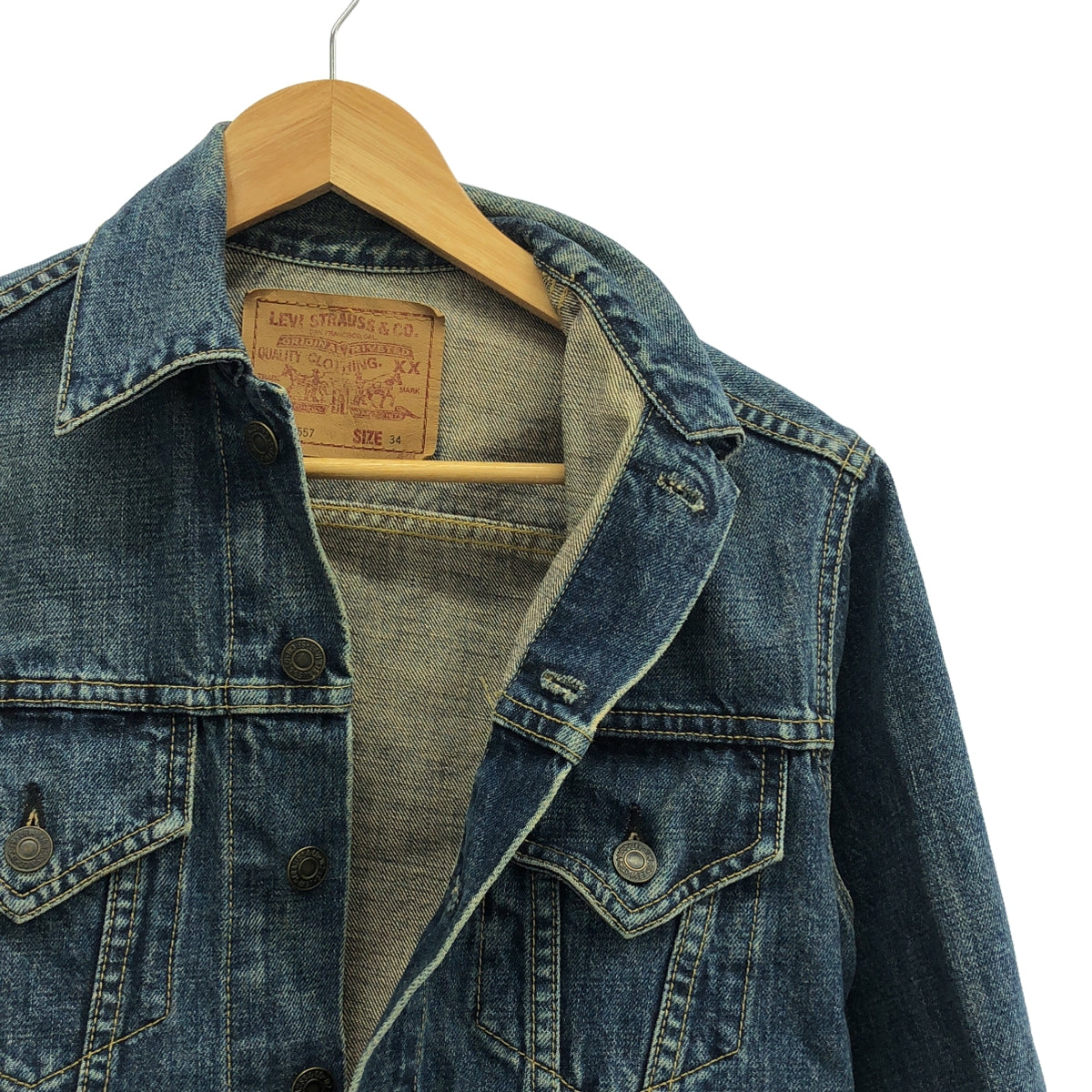 Levi's / リーバイス | 90s ヴィンテージ 71557-02 3rd BigE復刻 デニムジャケット | 34 | レディース