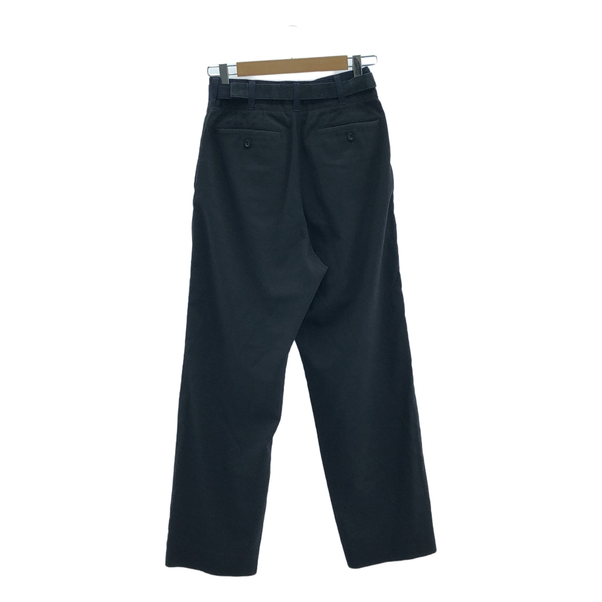 sacai / Sacai |繫腰帶雙褶褲 | 0 |黑色 |男士