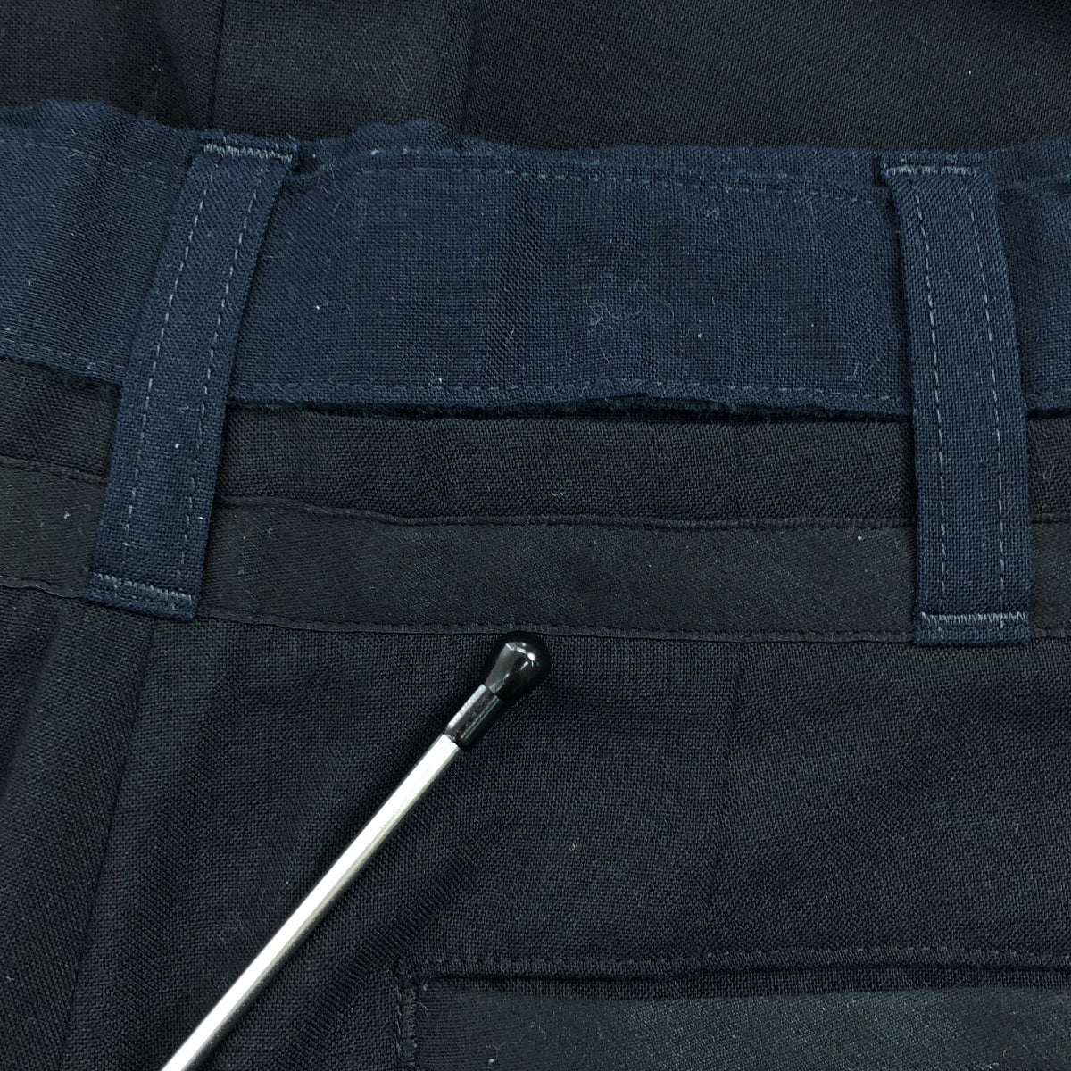 sacai / Sacai |繫腰帶雙褶褲 | 0 |黑色 |男士