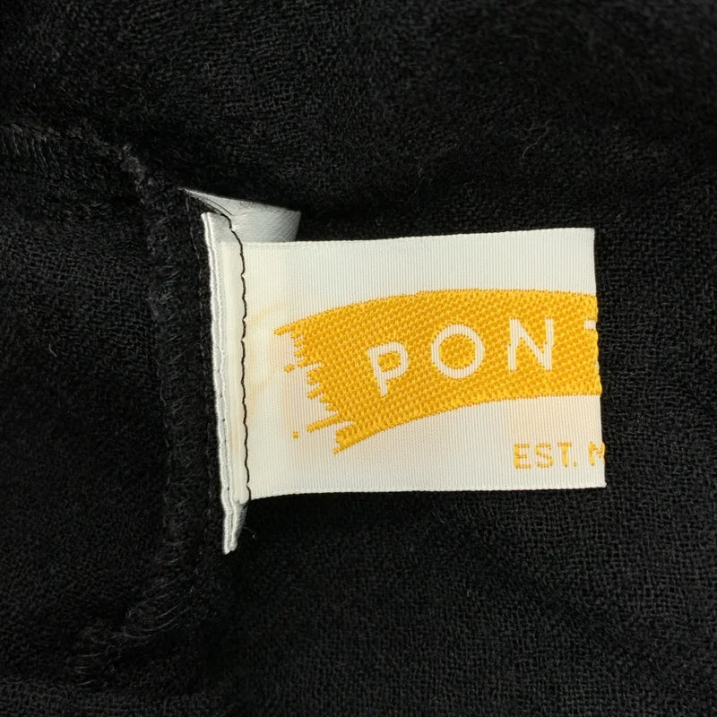 PONTI / ポンティ | ウール混 ギャザー カットオフ ブラウス シャツ | F | ブラック | レディース