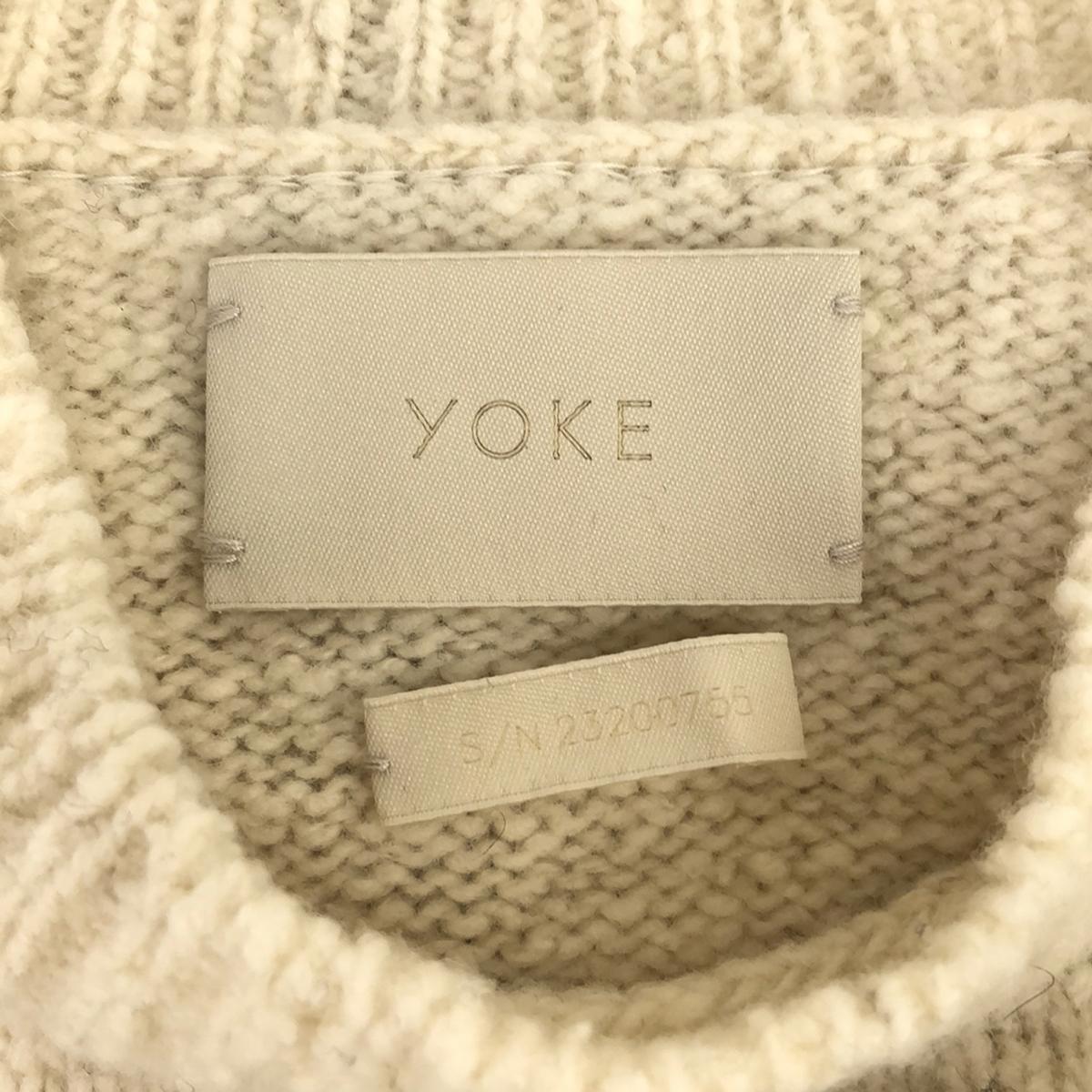 YOKE / ヨーク | 2023AW | CONTINUOUS LINE EMBROIDERY SWEATER / クルーネック オーバー ニット | 1 | メンズ