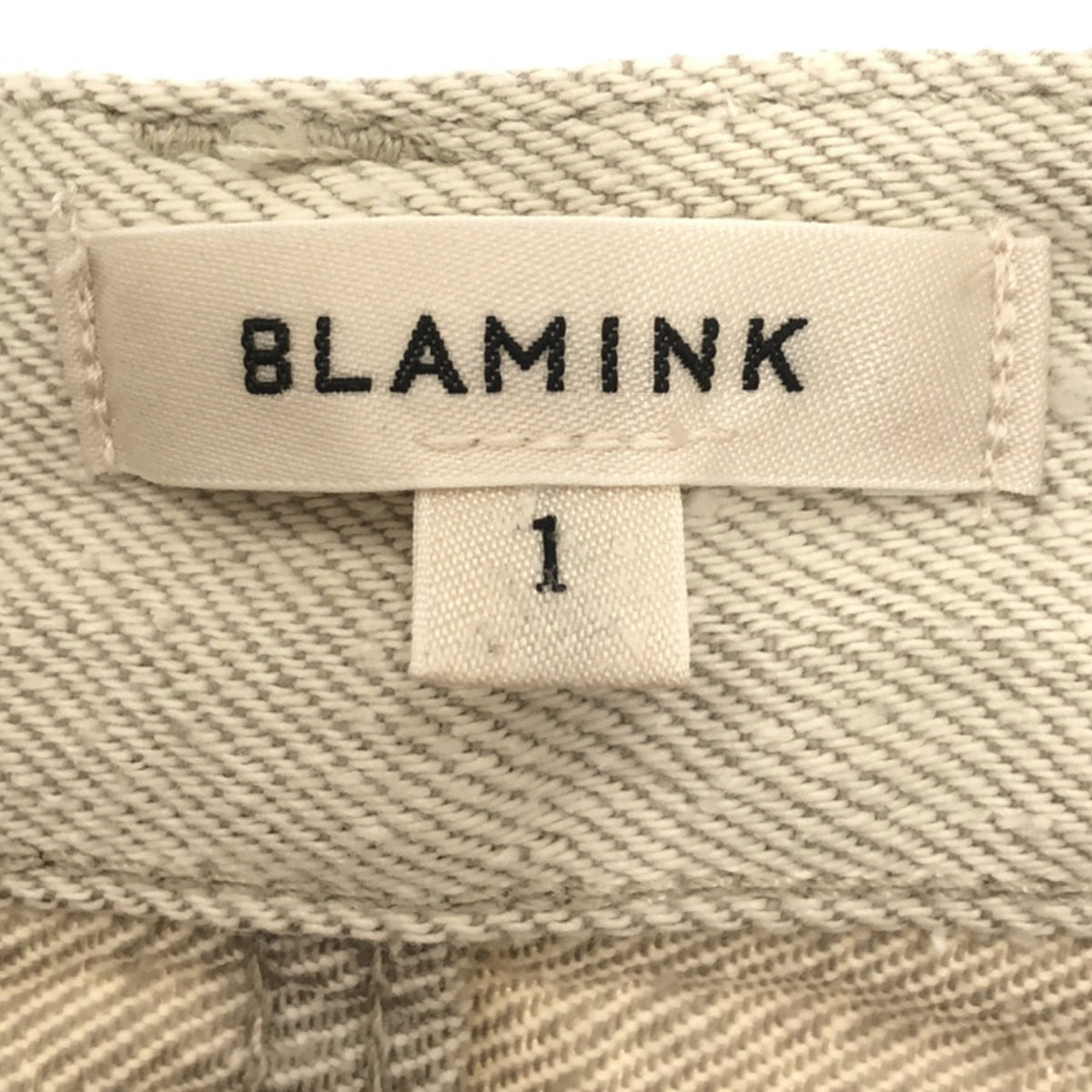 [Good Condition] BLAMINK | Cotton Nep 5P Wide Denim Pants | 1 | Ivory | Women's