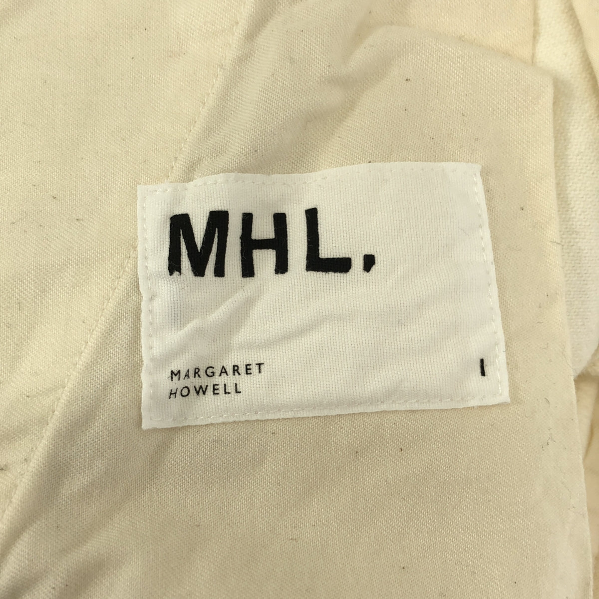 【美品】  MARGARET HOWELL / マーガレットハウエル | WORN LINEN COTTON DRILL コットン リネン パンツ | 1 | オフホワイト | レディース
