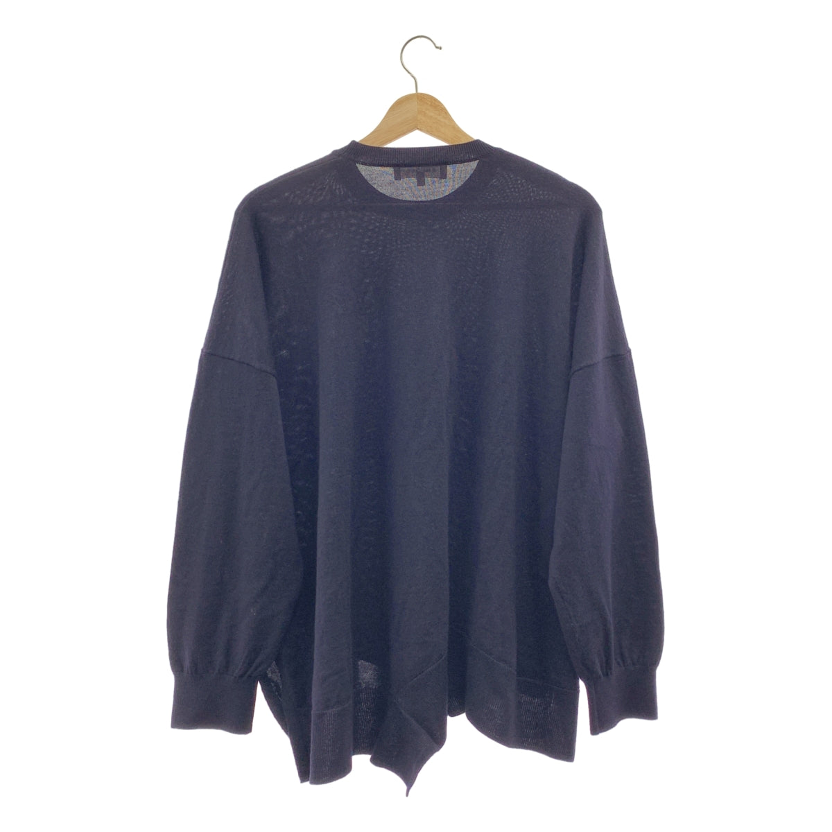 ENFOLD | 波浪下擺套頭衫 / 不對稱寬鬆針織毛衣 | 尺寸 38 | 女款