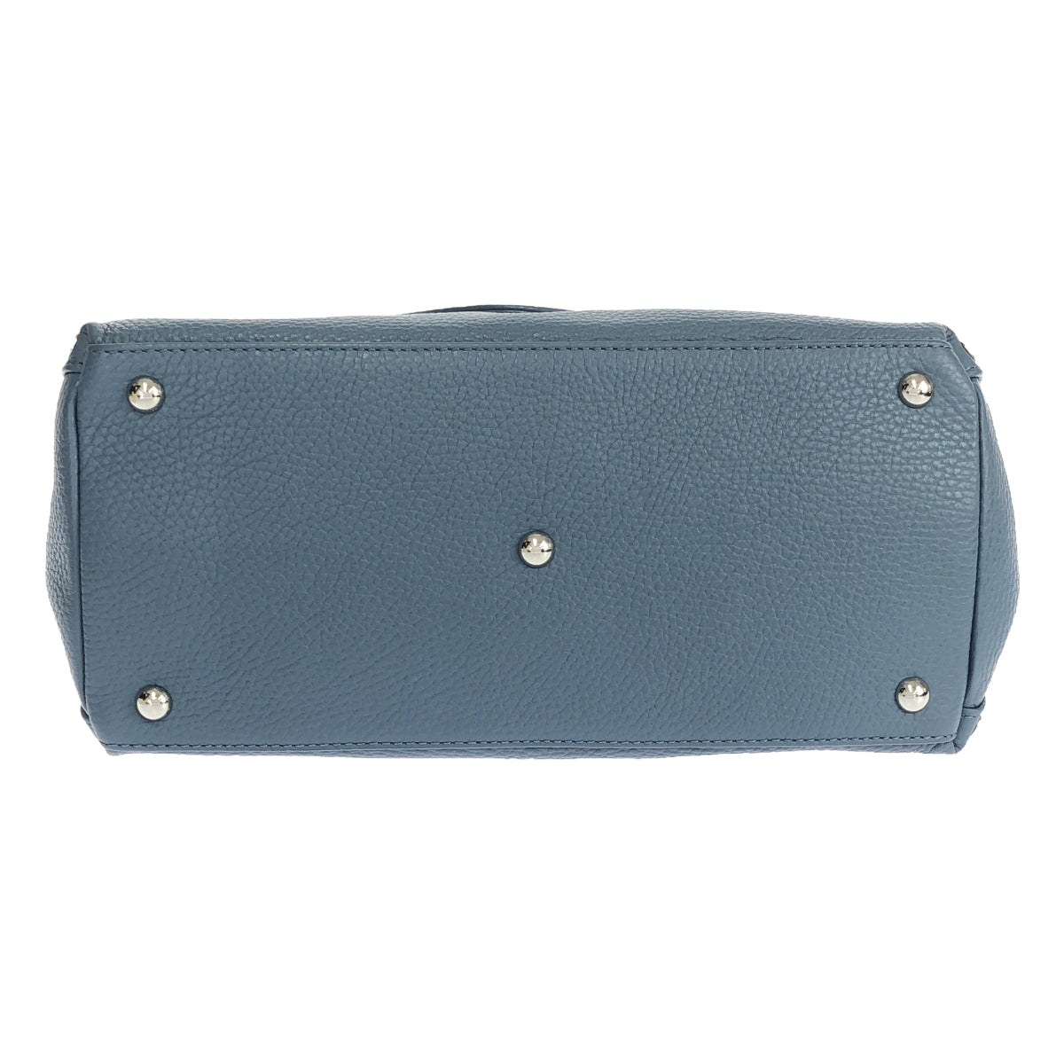 [品相良好] ZANELLATO |每日郵報 |帶側飾釘的雙向肩帶皮革手提包 |藍色 |女性的