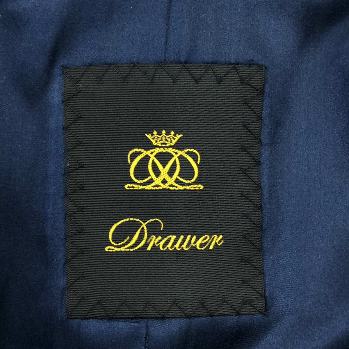 抽屜 | 女士豹紋無領短外套，帶毛領細節 | 全襯裡 | 藍色/棕色