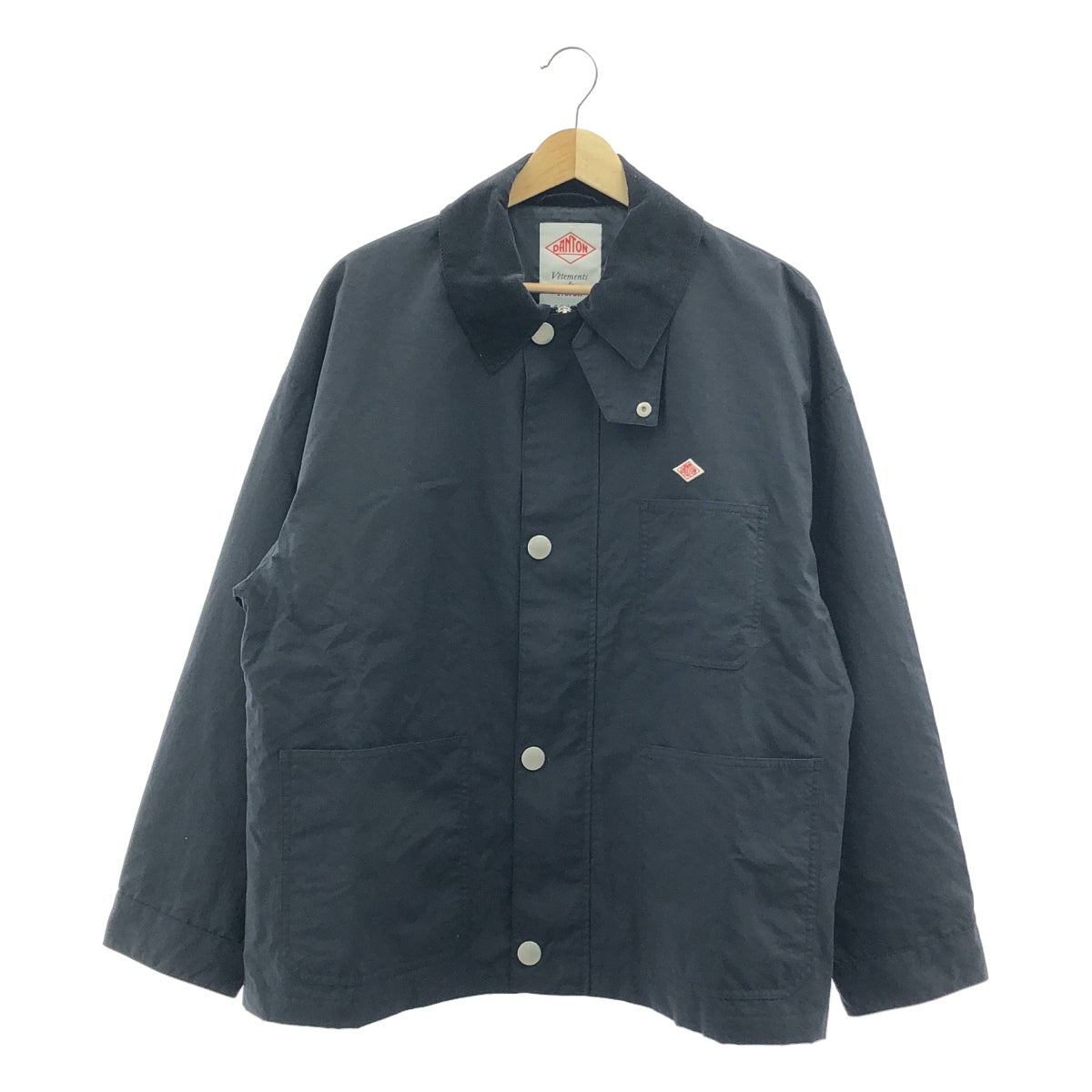 DANTON / ダントン | 2025SS | MEN'S NYLON TAFFETA WORK JACKET ナイロンタフタ ワーク カバーオール ジャケット | 40 | ブラック | メンズ