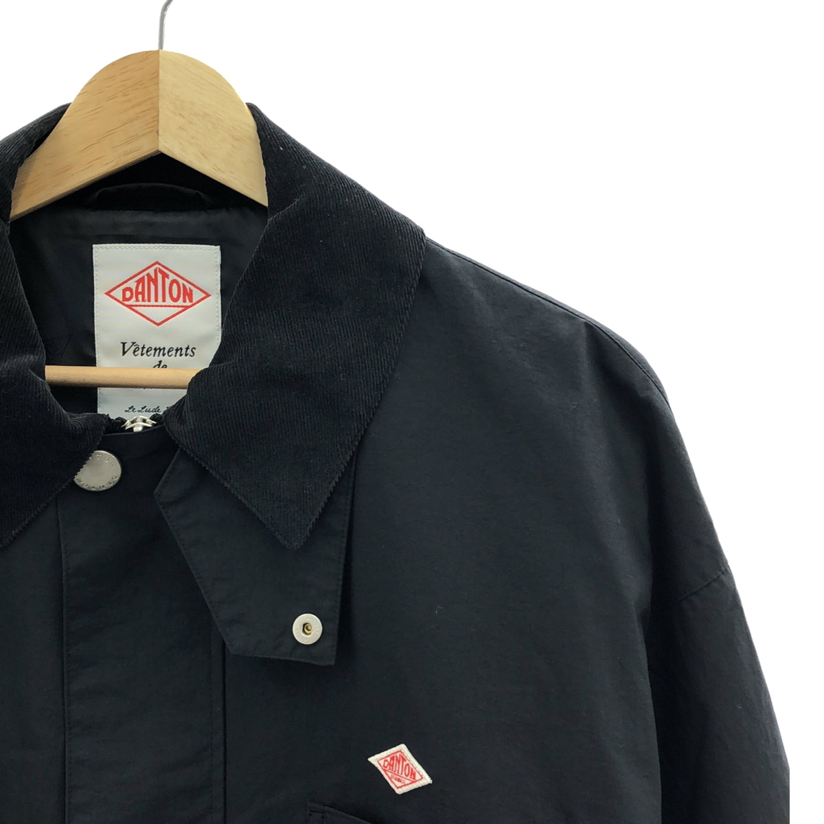 DANTON / ダントン | 2025SS | MEN'S NYLON TAFFETA WORK JACKET ナイロンタフタ ワーク カバーオール ジャケット | 40 | ブラック | メンズ