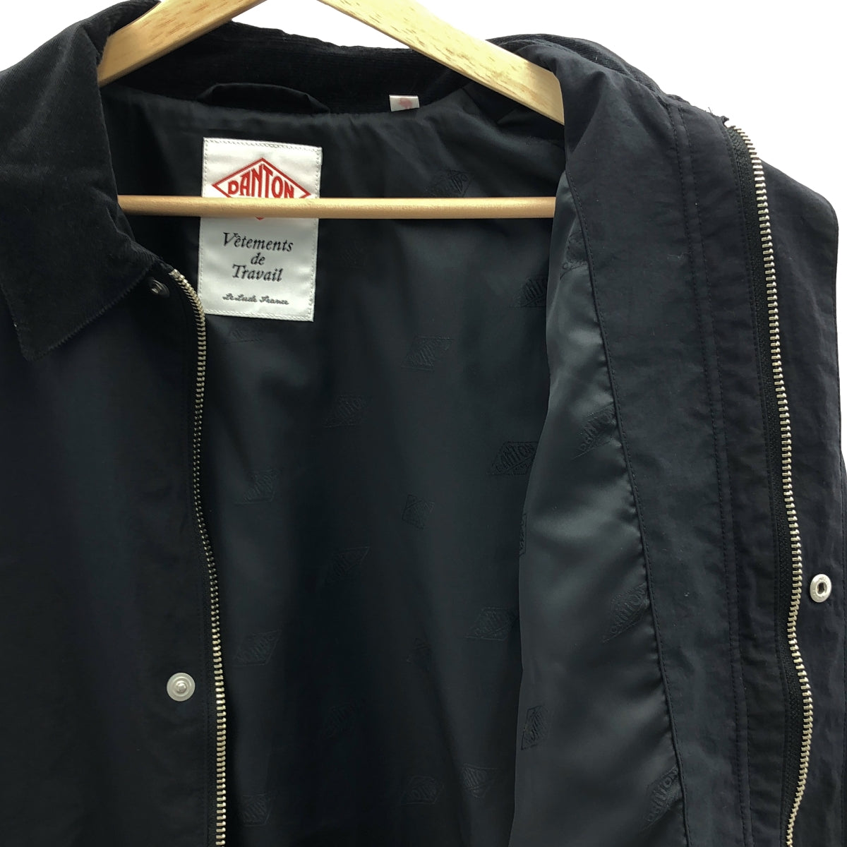 DANTON / ダントン | 2025SS | MEN'S NYLON TAFFETA WORK JACKET ナイロンタフタ ワーク カバーオール ジャケット | 40 | ブラック | メンズ