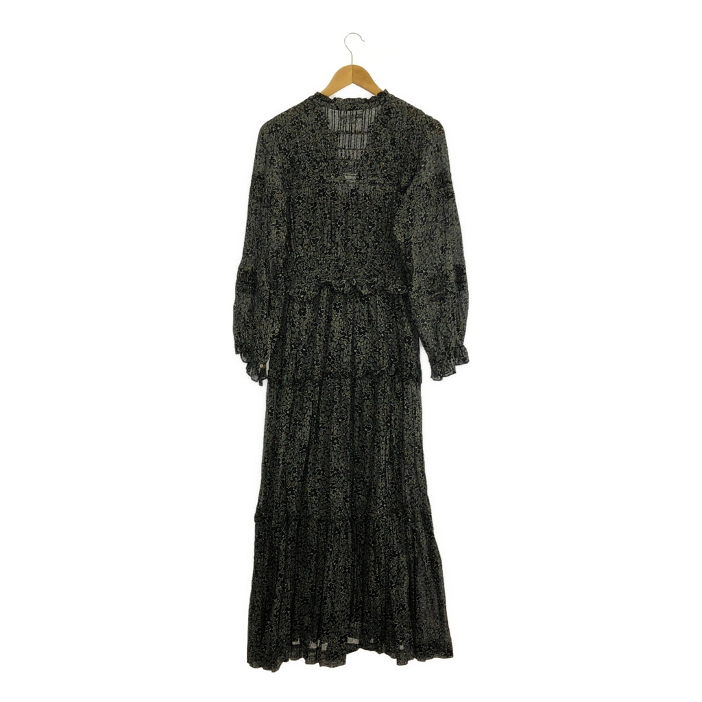 ISABEL MARANT ETOILE |花卉分層 V 領洋裝 |尺寸 34 |黑白 |女性的