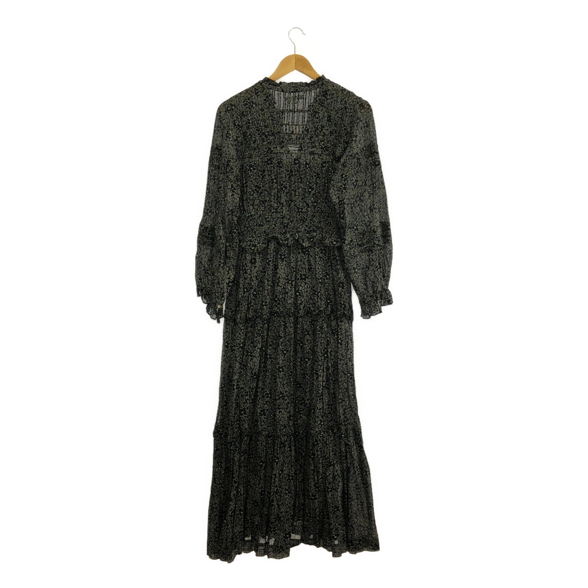 ISABEL MARANT ETOILE |花卉分層 V 領洋裝 |尺寸 34 |黑白 |女性的