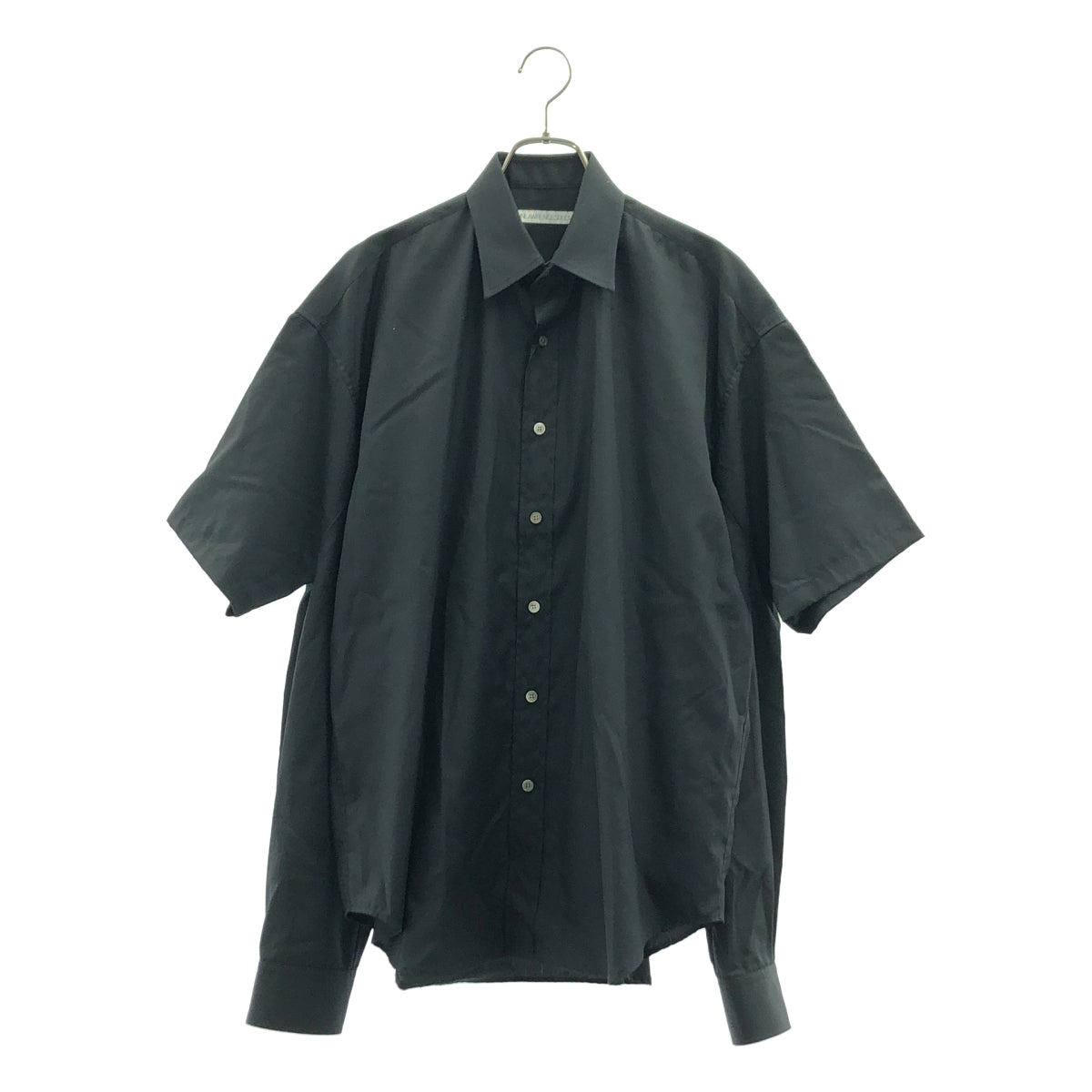 【美品】  JOHN LAWRENCE SULLIVAN / ジョンローレンスサリバン | Broadcloth double sleeve shirt / 変形 ロゴボタン ダブルスリーブ オーバー シャツ | 44 | ブラック | メンズ