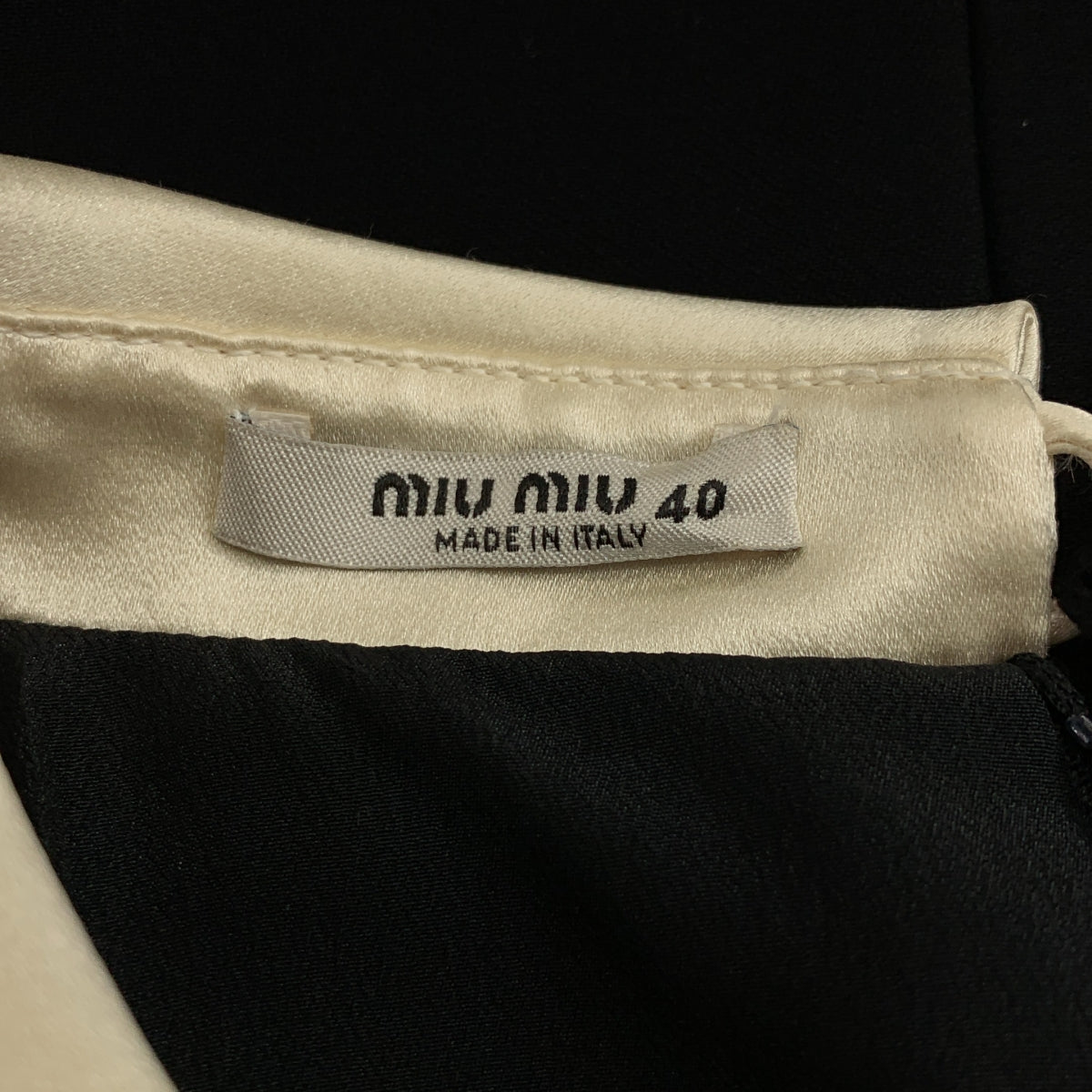 miu miu / ミュウミュウ | 2021 | ラウンドカラー スパンコール リボン ロング ワンピース | 40 | レディース