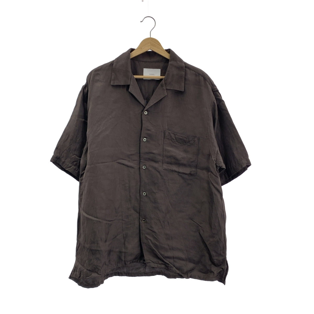 stein / 슈타인 | VIS / LI TWILL OVERSIZED OPEN COLLAR SS SHIRT / 오버 실루엣 오픈 컬러 셔츠 | S | 남성