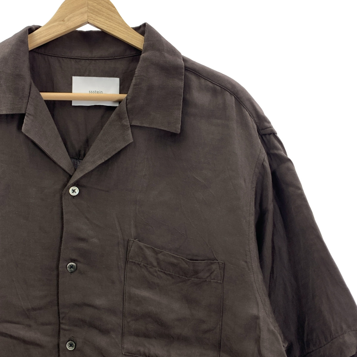 stein / 슈타인 | VIS / LI TWILL OVERSIZED OPEN COLLAR SS SHIRT / 오버 실루엣 오픈 컬러 셔츠 | S | 남성