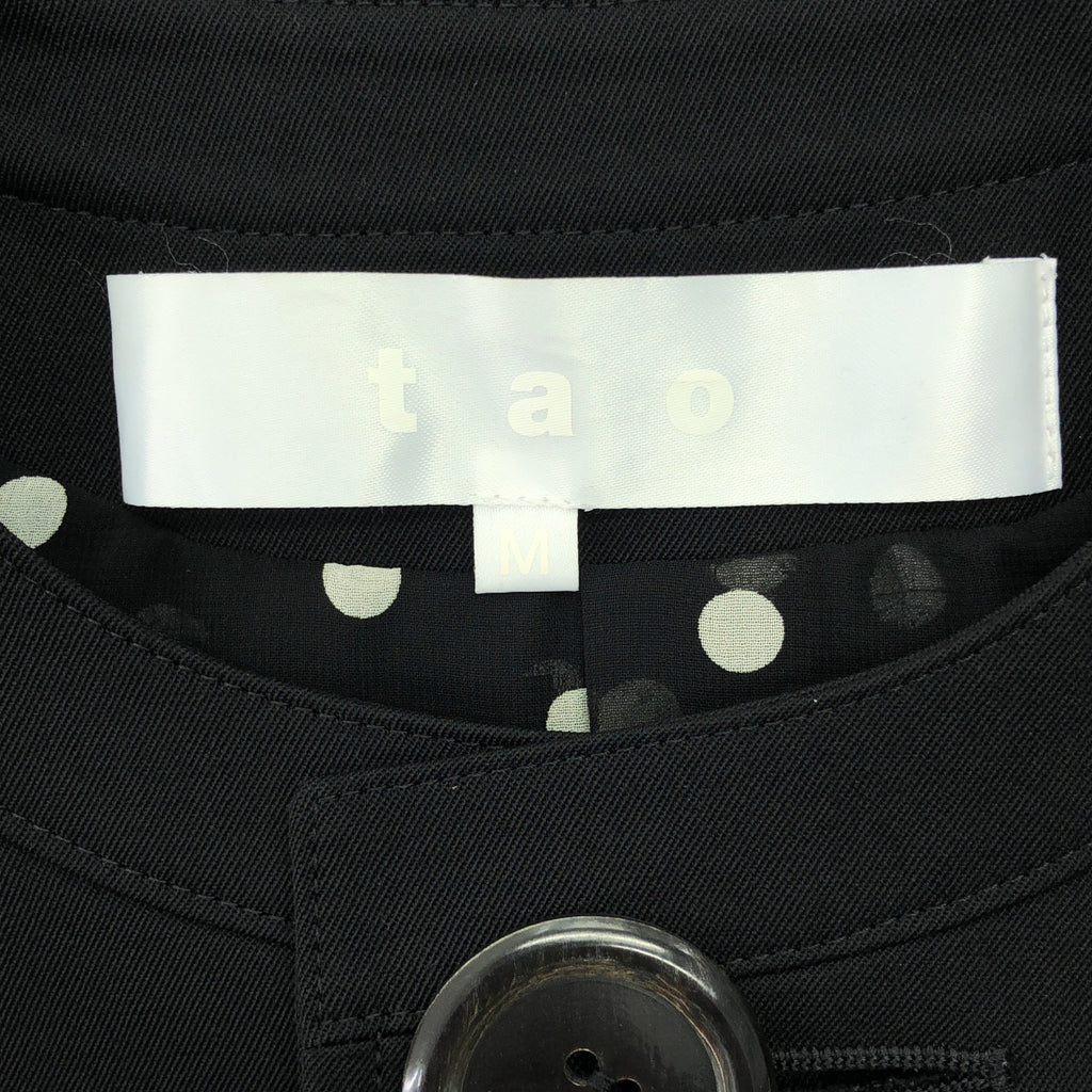 tao COMME des GARCONS / 타오콤 데 갤슨 | AD2022 | 울 갸바 후 염색 도트 안감 재킷 | M |