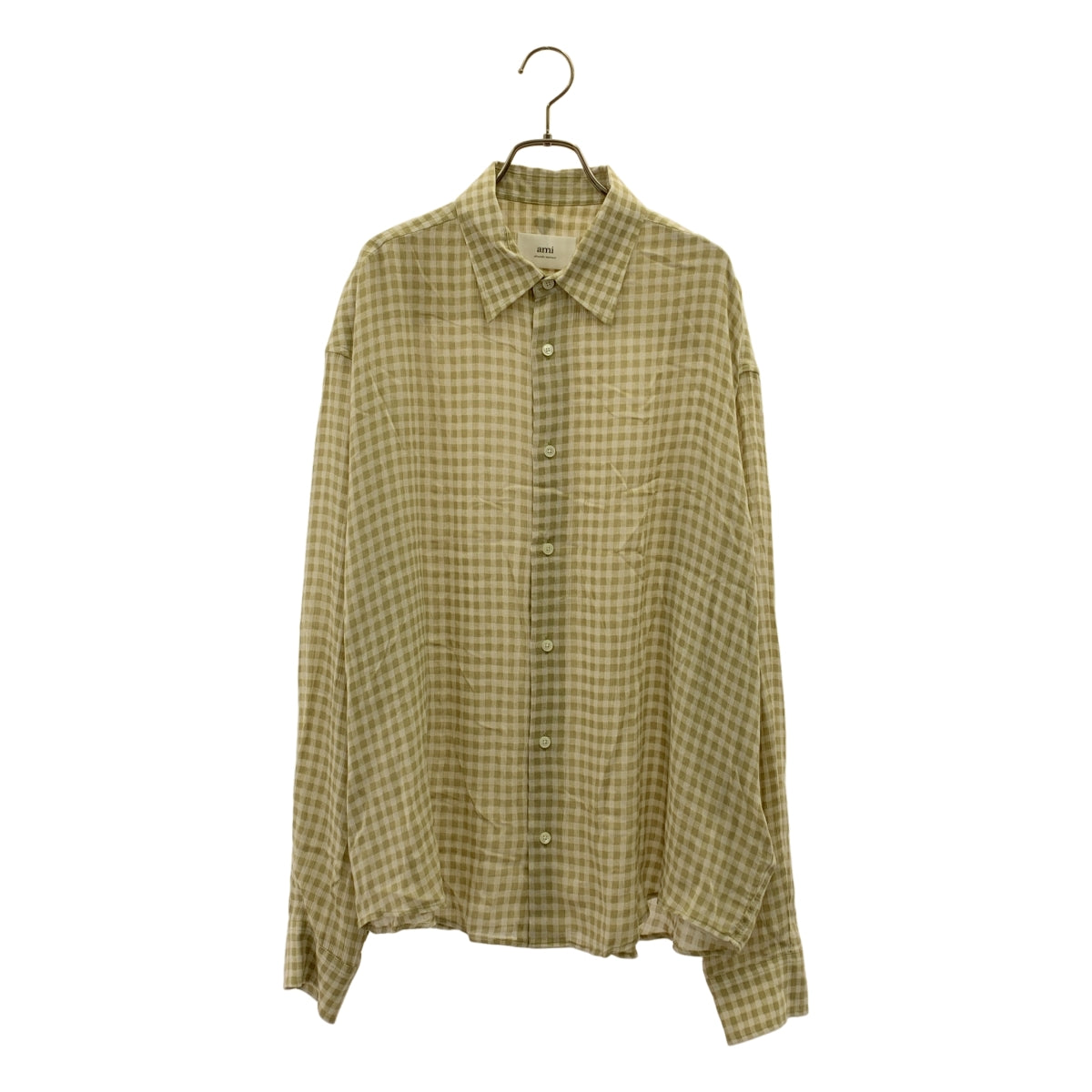 AMI Alexandre Mattiussi / アミ・アレクサンドルマテュッシ | Boxy Fit Check Shirt チェック シャツ | M | グリーン | メンズ