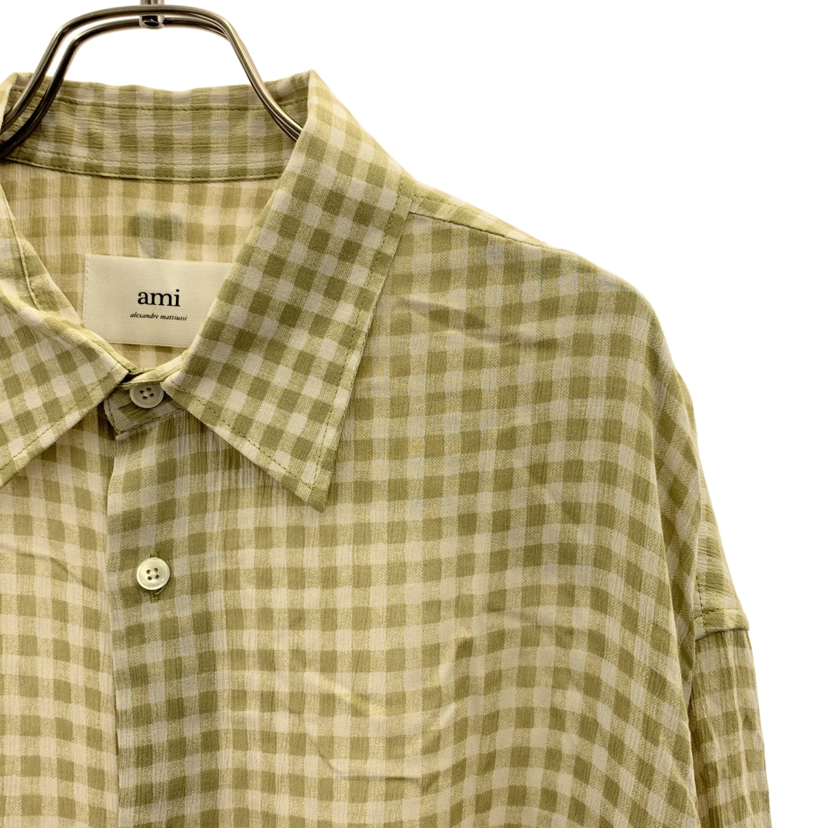 AMI Alexandre Mattiussi / アミ・アレクサンドルマテュッシ | Boxy Fit Check Shirt チェック シャツ | M | グリーン | メンズ