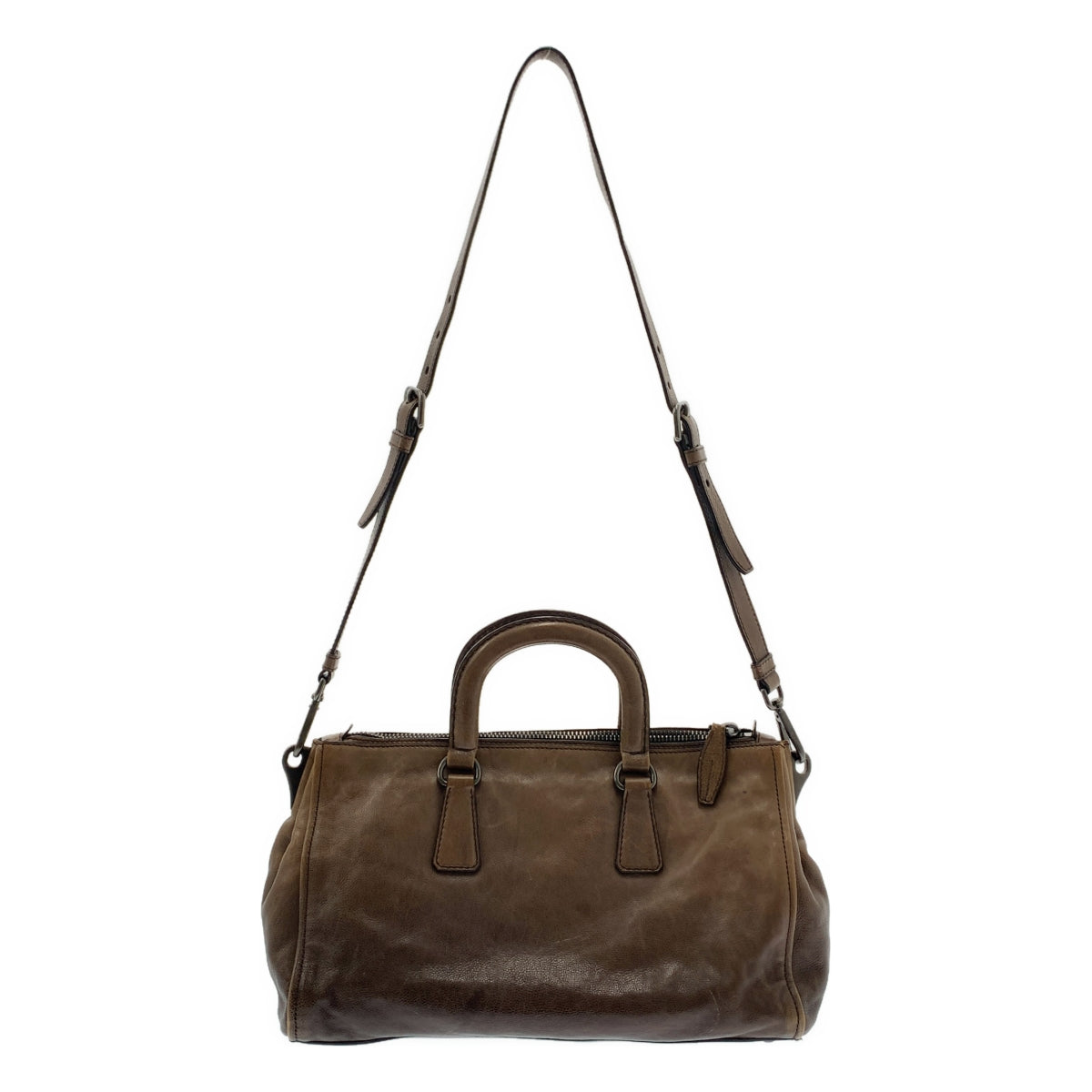 PRADA / 프라다 | 가죽 그라데이션 2way 숄더백 / BL0739 | 브라운 |