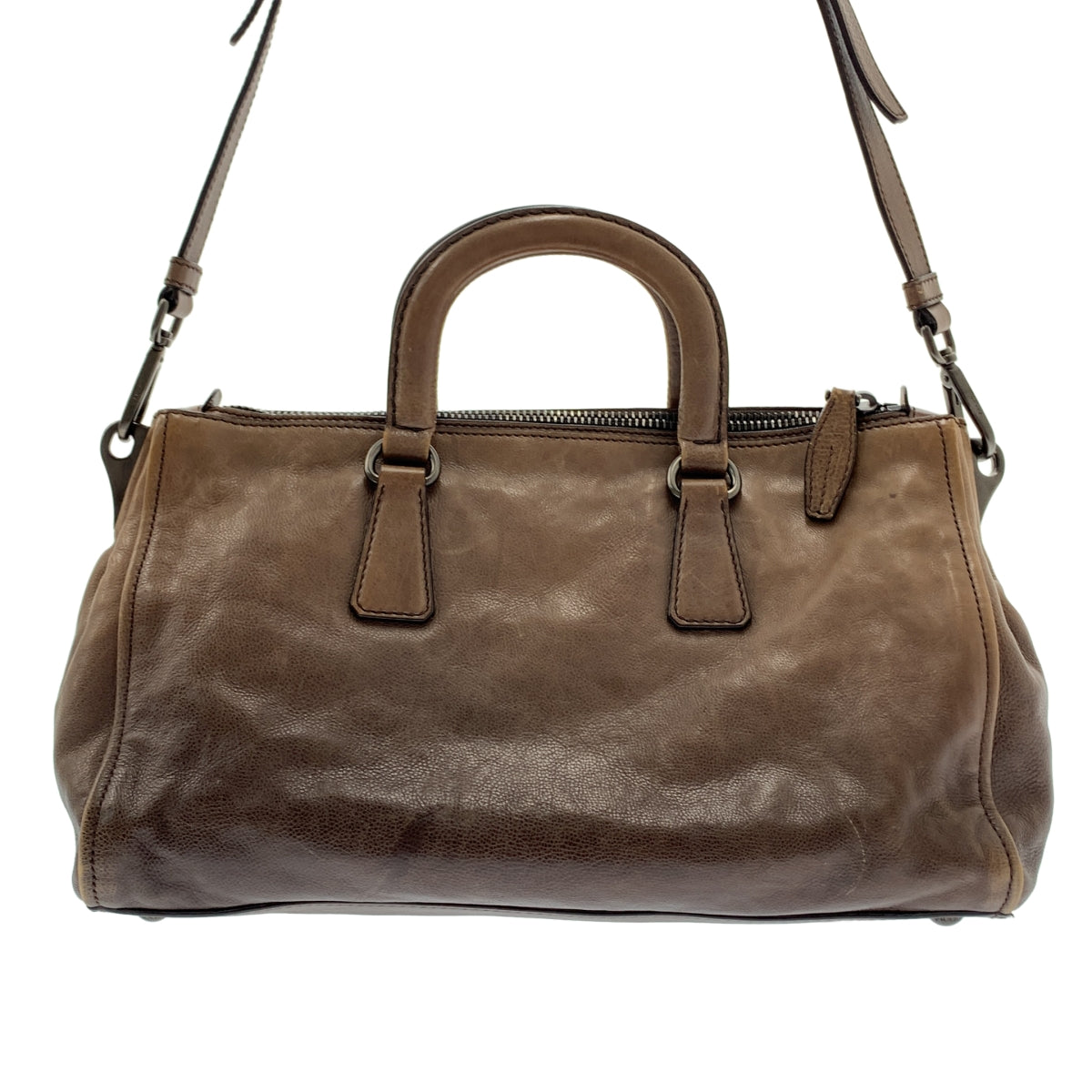 PRADA / 프라다 | 가죽 그라데이션 2way 숄더백 / BL0739 | 브라운 |