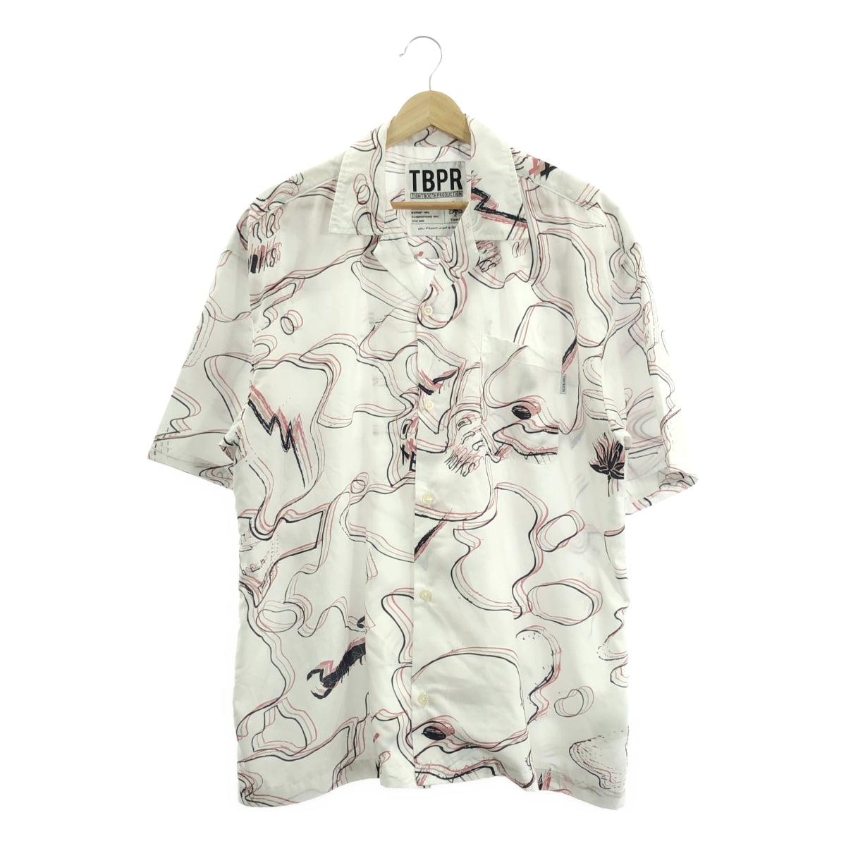 TIGHTBOOTH PRODUCTION / タイトブースプロダクション | ×OILWORKS オイルワークス / PARADISE ALOHA SHIRT パラダイス アロハシャツ | L | ホワイト | メンズ