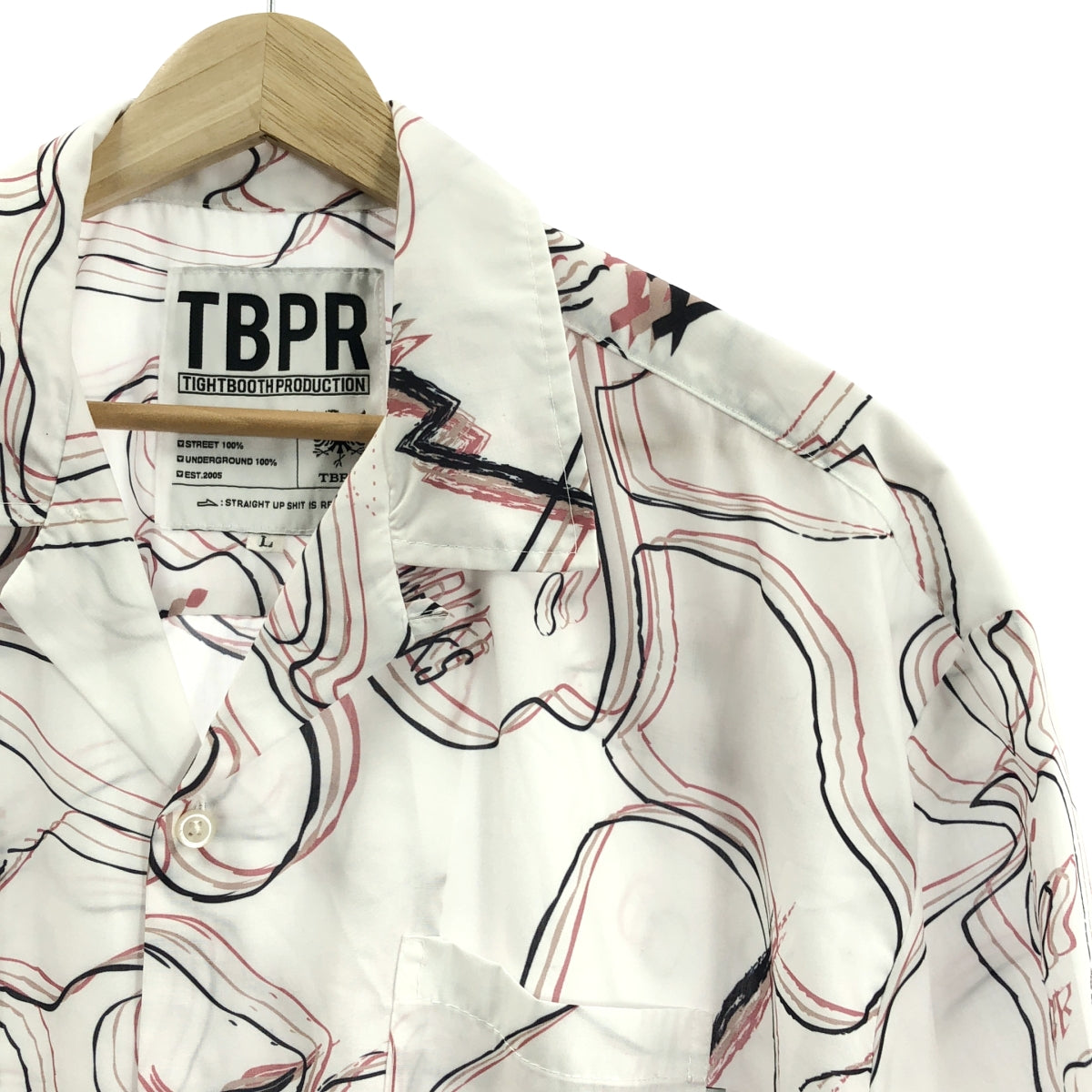 TIGHTBOOTH PRODUCTION / タイトブースプロダクション | ×OILWORKS オイルワークス / PARADISE ALOHA SHIRT パラダイス アロハシャツ | L | ホワイト | メンズ