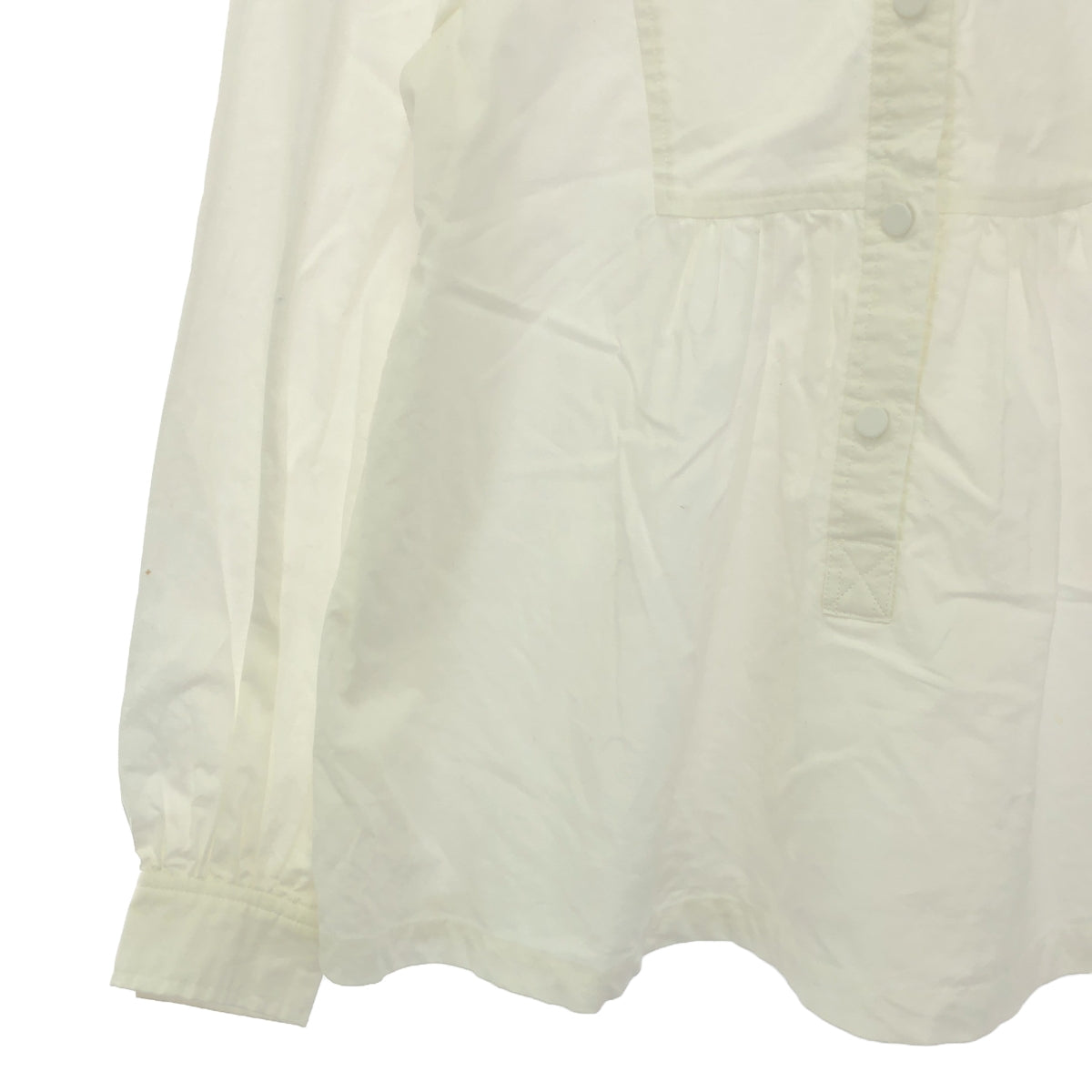 Ron Herman / Ron Herman | × TEN / Ten Gathered Sleeve Band Collar Shirt Blouse | XS | Women's