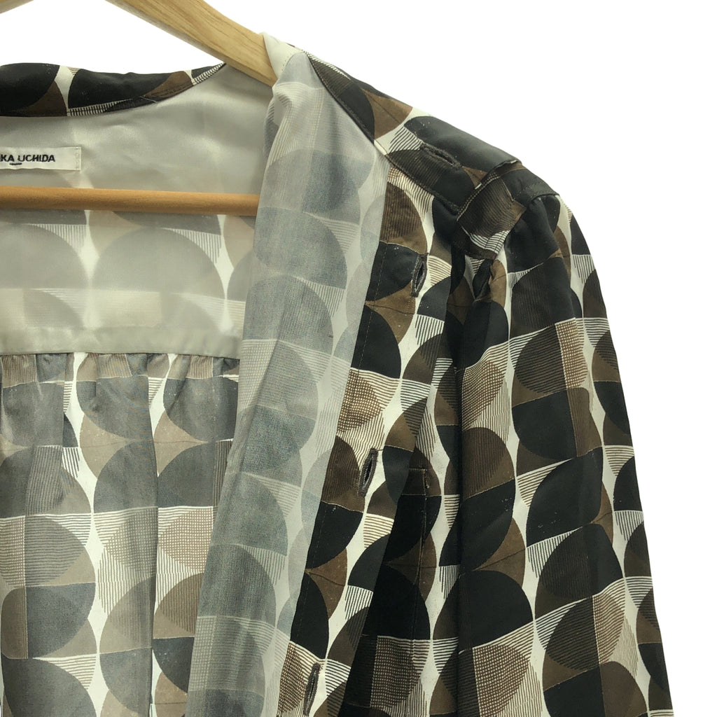 FUMIKA UCHIDA / フミカウチダ | 2025AW | GEOMETRIC PATTERN PRINTED BLOUSE ジオメトリックパターン ブリント ブラウス | 36 | レディース
