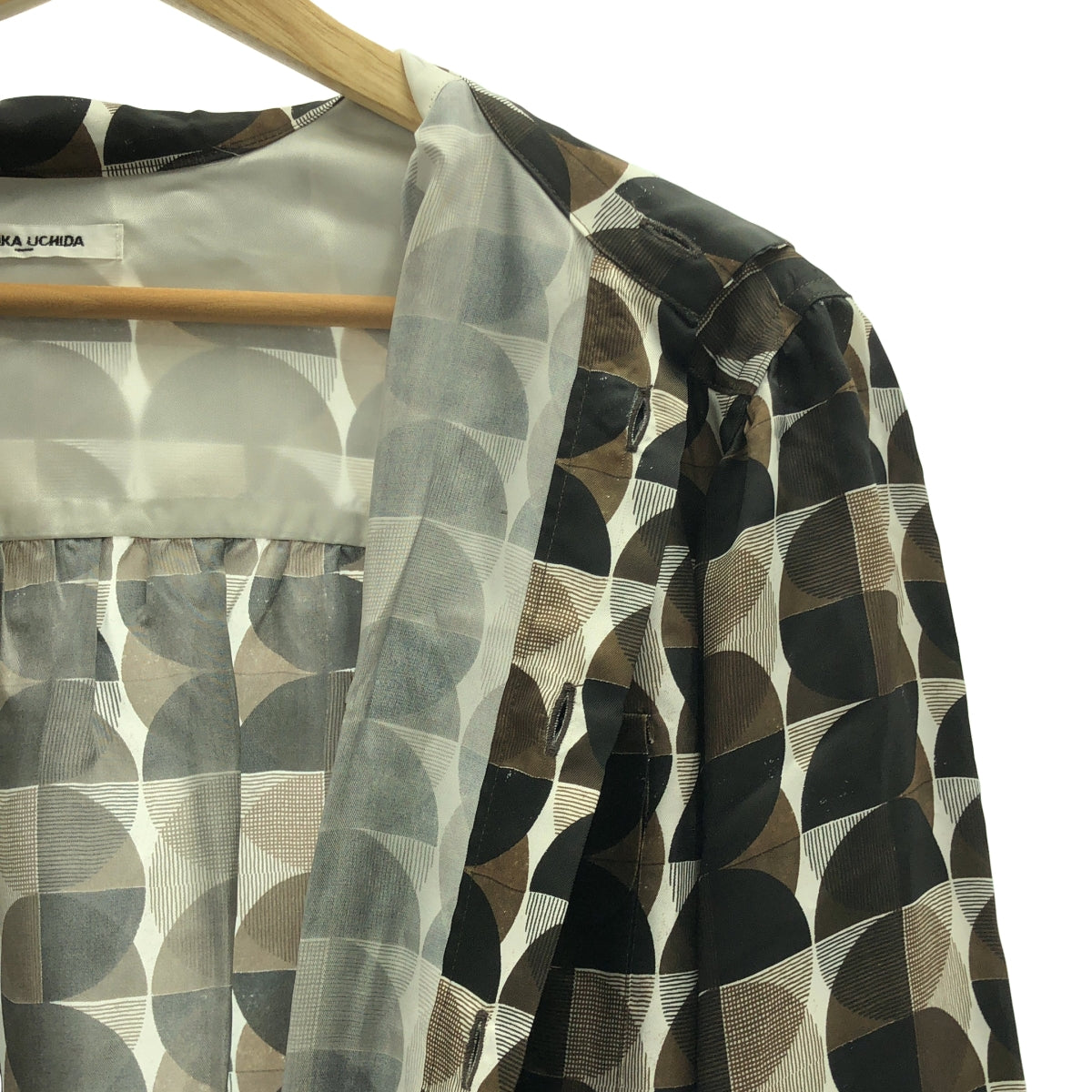 FUMIKA UCHIDA / フミカウチダ | 2025AW | GEOMETRIC PATTERN PRINTED BLOUSE ジオメトリックパターン ブリント ブラウス | 36 | レディース