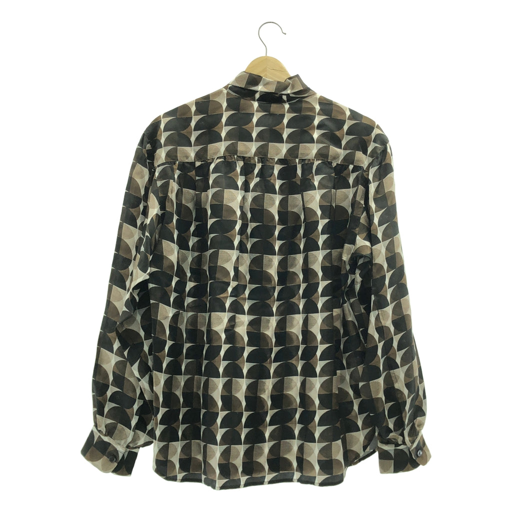 FUMIKA UCHIDA / フミカウチダ | 2025AW | GEOMETRIC PATTERN PRINTED BLOUSE ジオメトリックパターン ブリント ブラウス | 36 | レディース