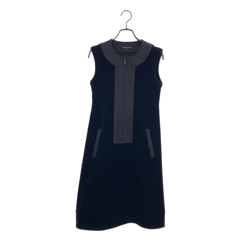 FOXEY NEW YORK / フォクシーニューヨーク | ベロア 切替 ノースリーブワンピース | 38 | レディース