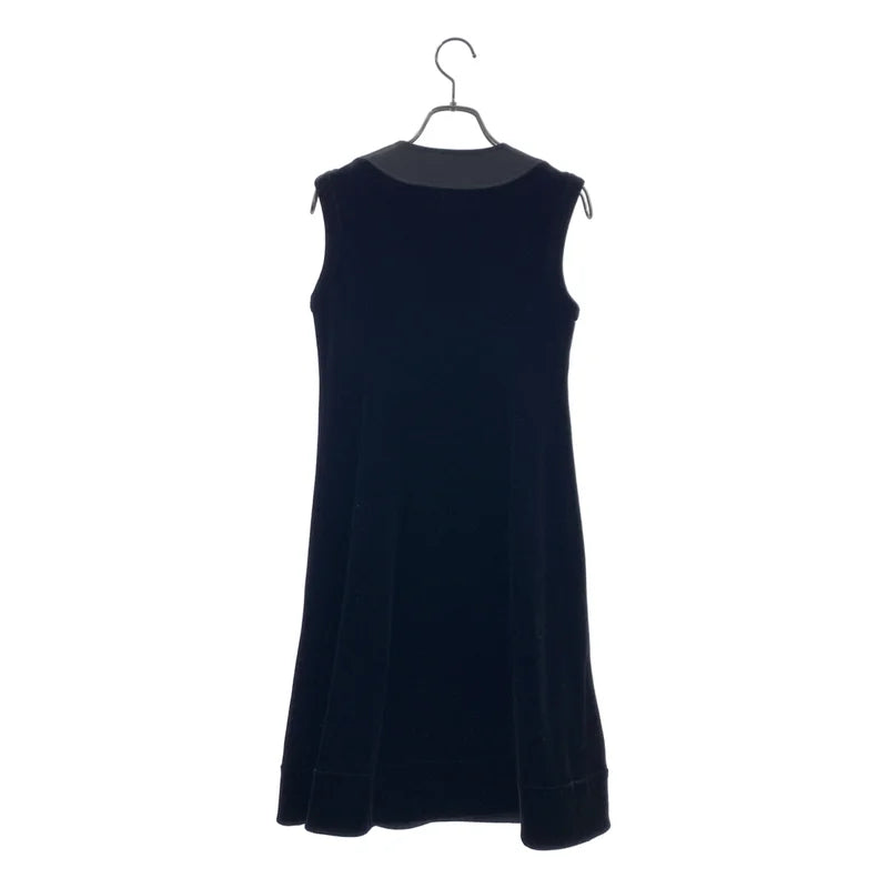 FOXEY NEW YORK / フォクシーニューヨーク | ベロア 切替 ノースリーブワンピース | 38 | レディース