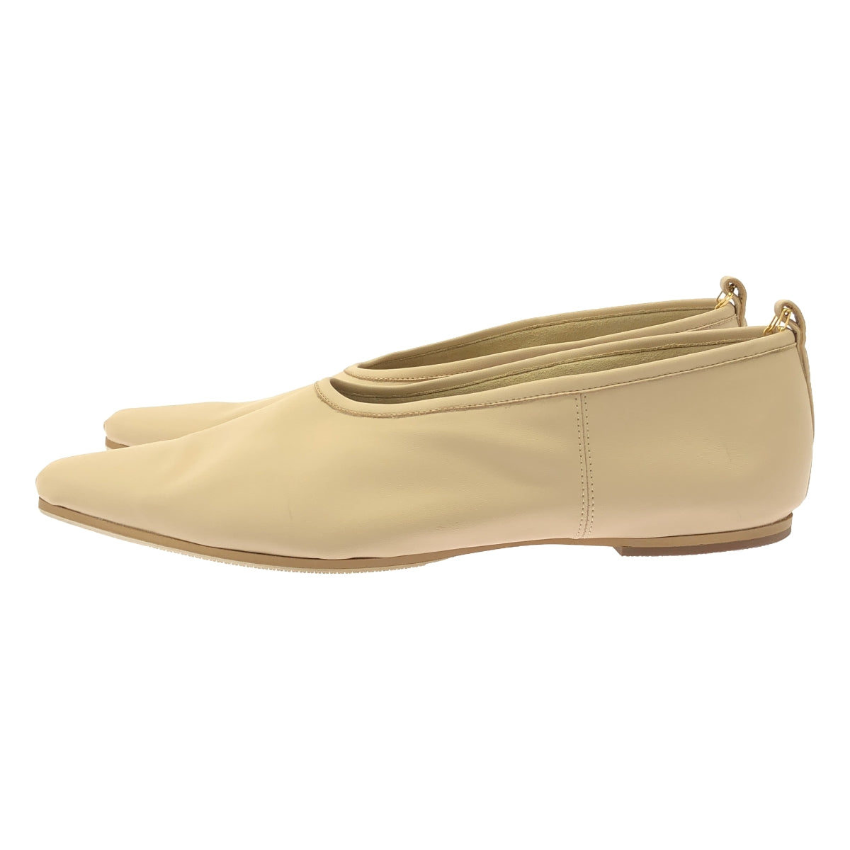 史黛拉麥卡尼 | BALLERINA 扁平踝鏈芭蕾舞平底鞋 | 37 1/2 |米色 |女性的